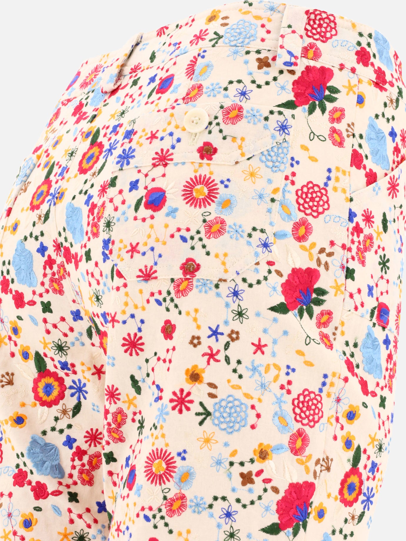 Ines De La Fressange Pantaloni con ricamo "Charlotte" 19146131_36 Bianco 4