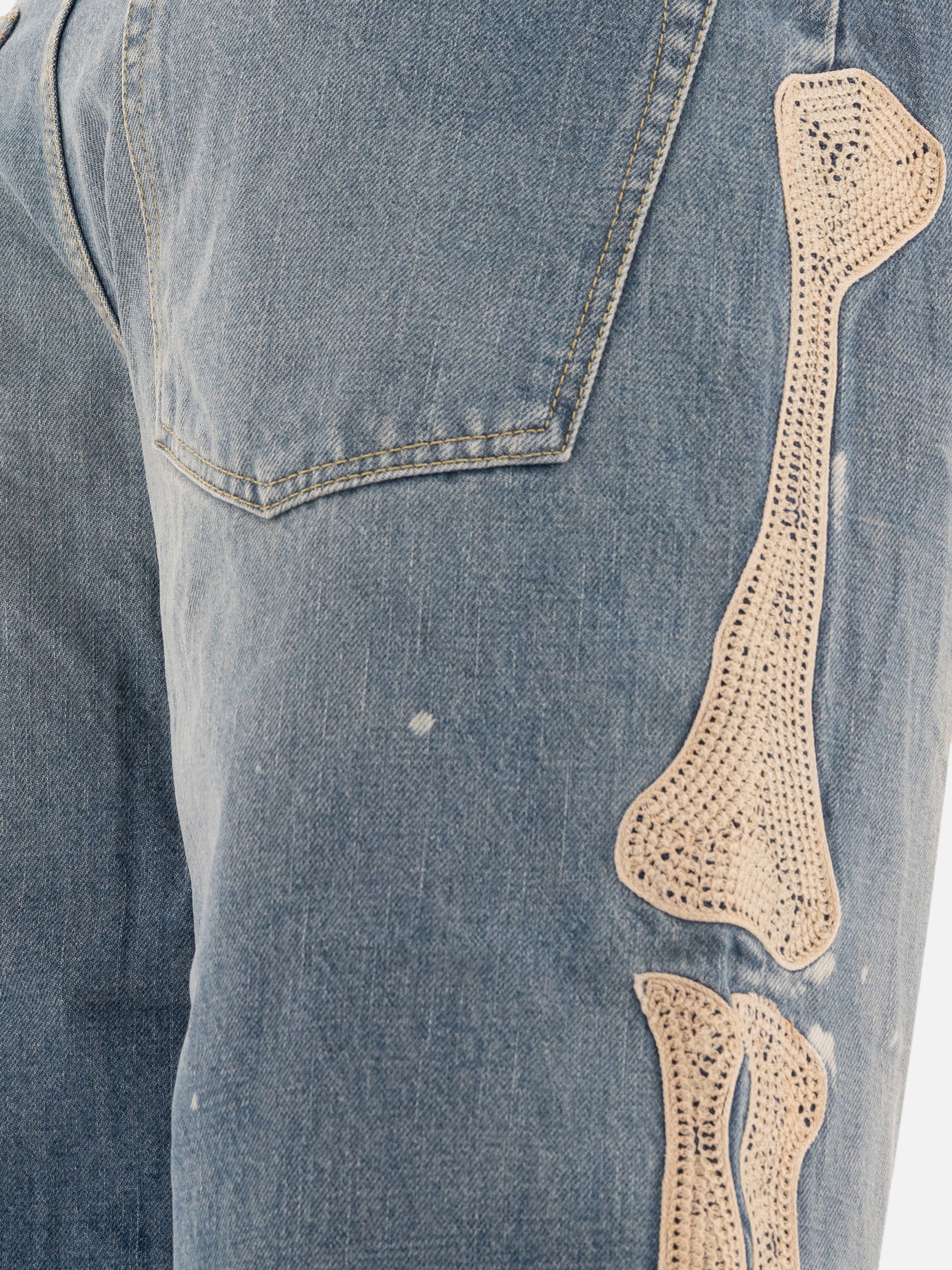 KAPITAL "Bone" shorts 14084118_32 Light blue 4