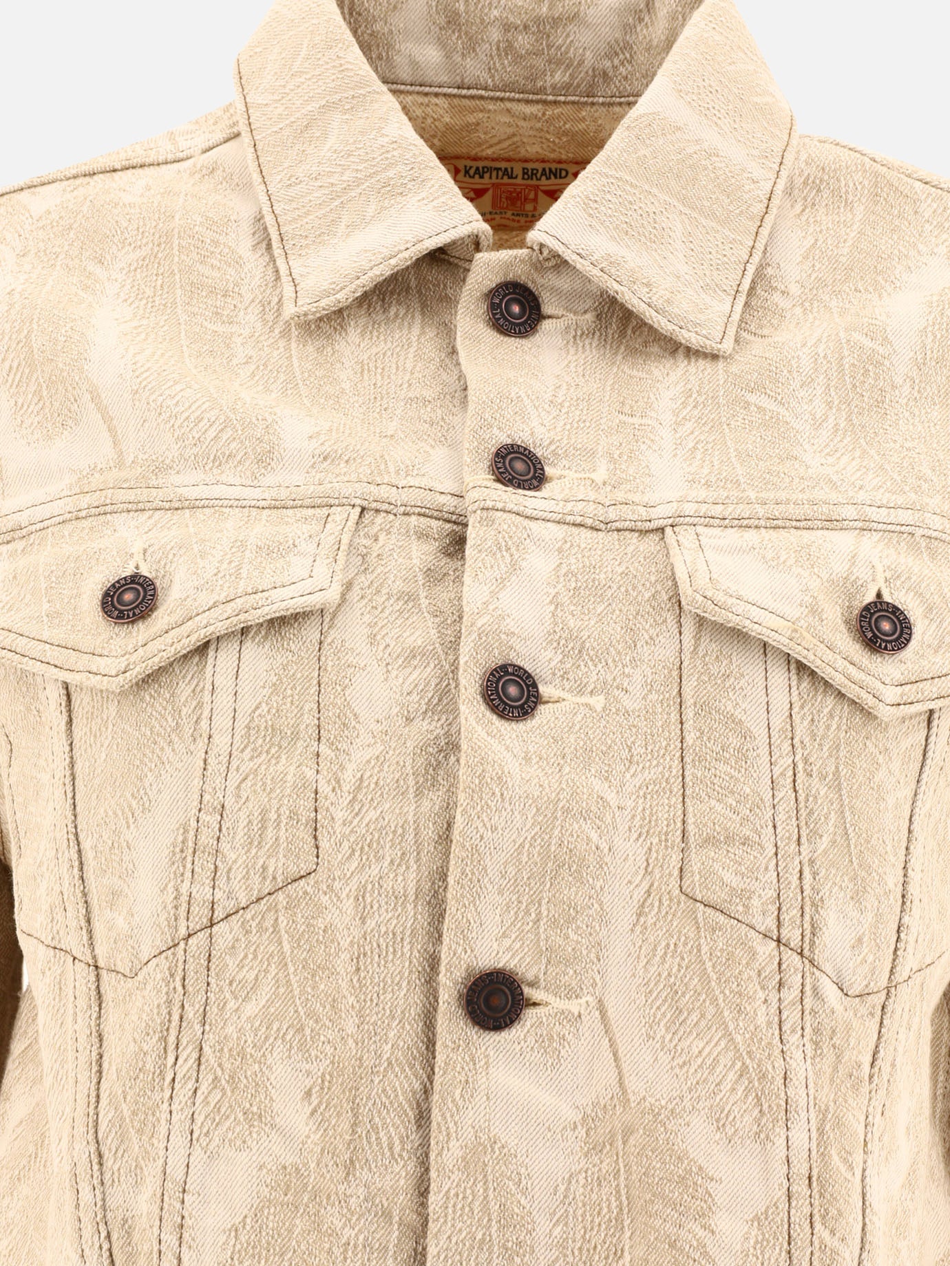 KAPITAL "Magpie" denim jacket 19242610_1 Beige 3