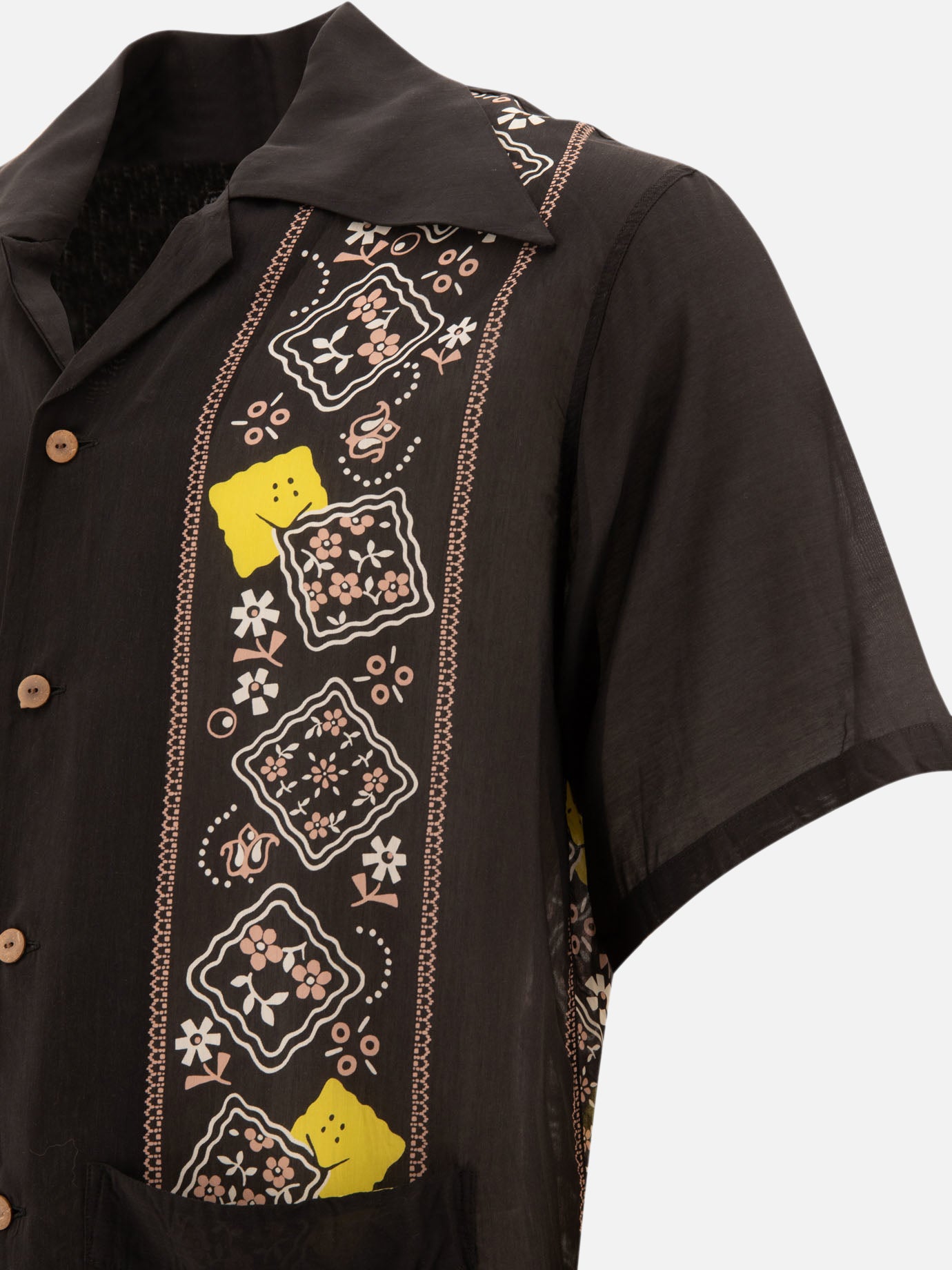 KAPITAL Camicia "Gauze Bandana Patchwork" 14453481_2 Black 4