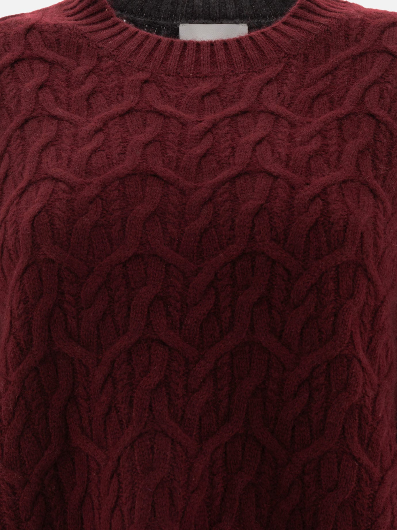 Ganni Maglione girocollo bi-color 15190232_S/M Bordeaux 3