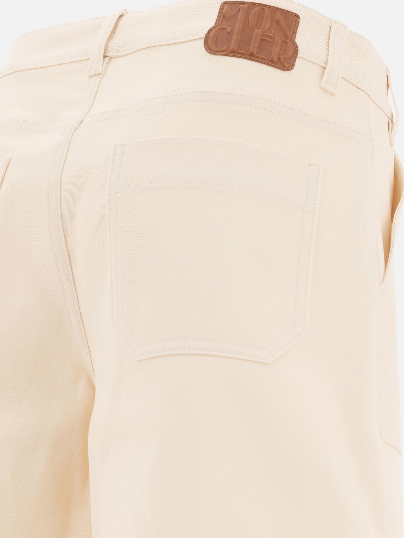 Moncler Shorts in gabardine di cotone 13480982_38 Beige 4