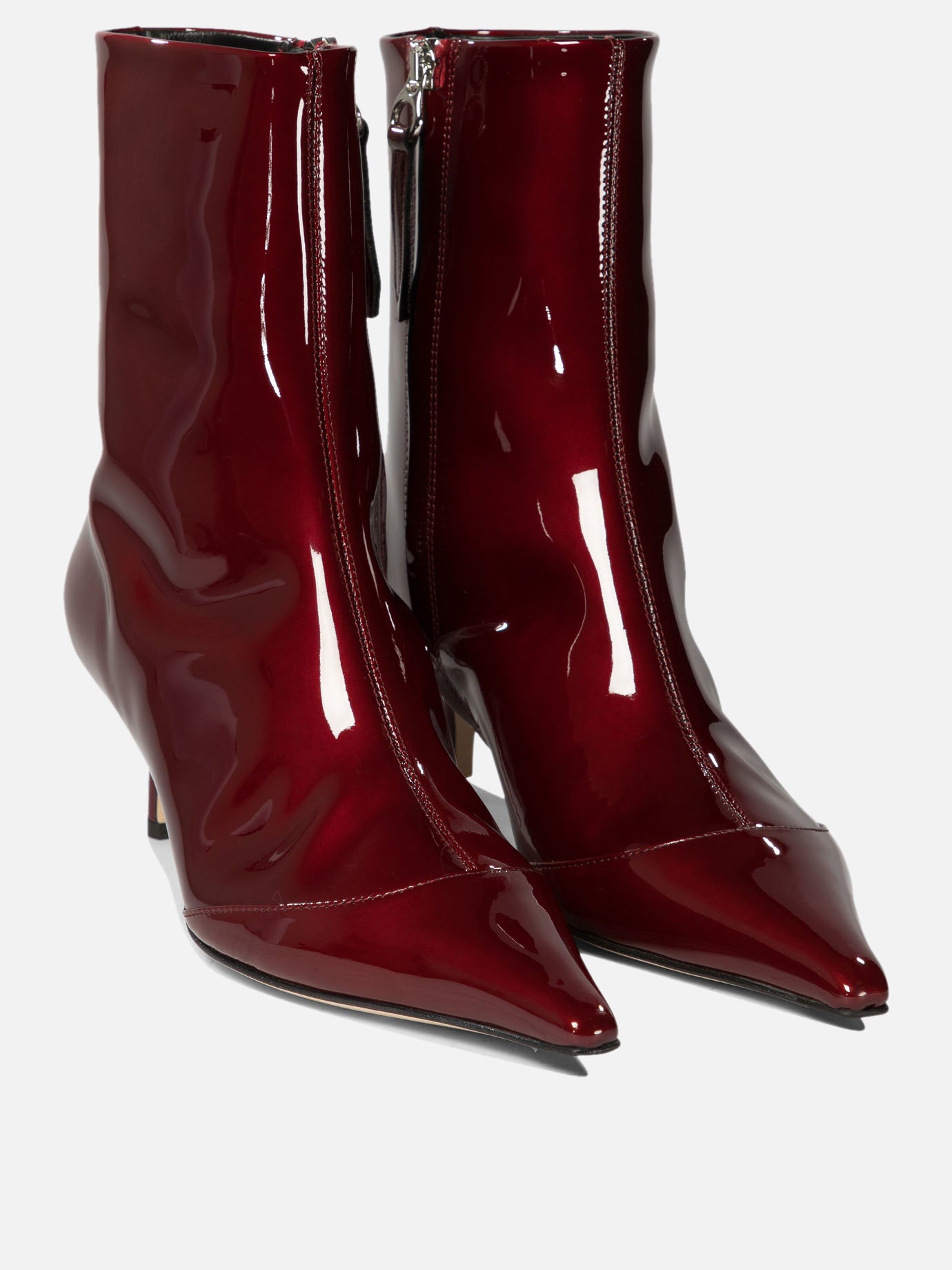 Aeyde "Roe" patent leather ankle boots 15822781_40 Bordeaux 2