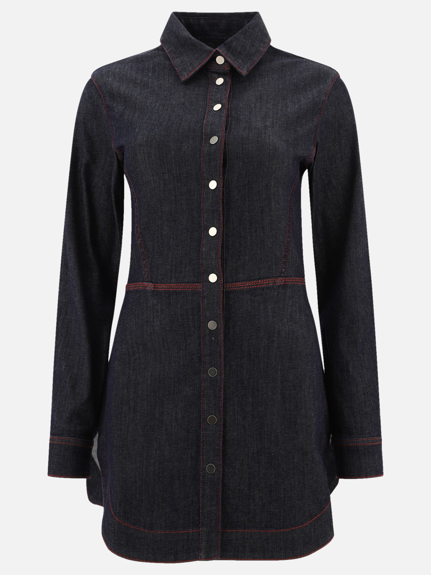 Alaïa Abito chemisier in denim 14270089_36 Blue 1