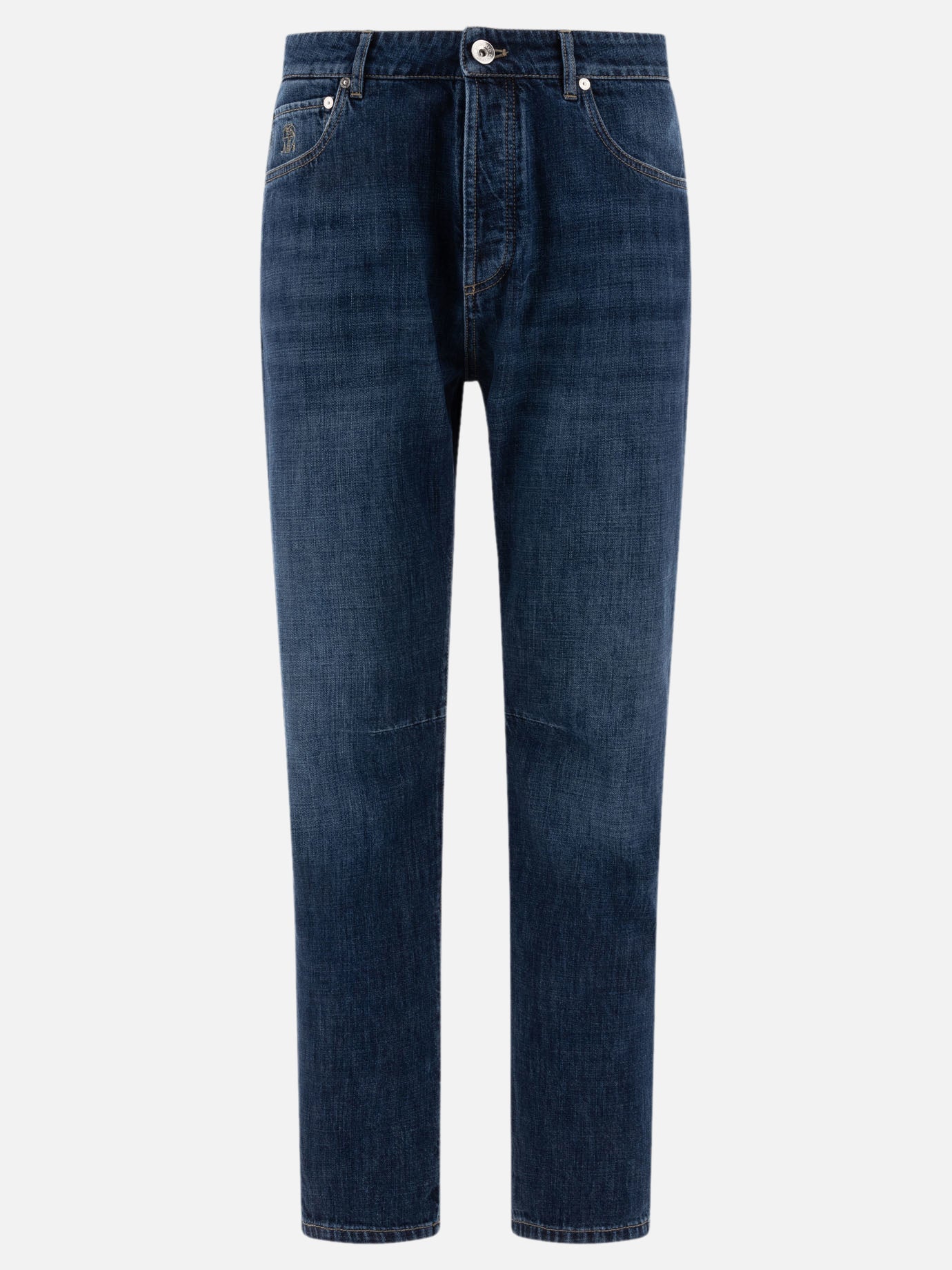 Brunello Cucinelli Jeans leisure fit in denim leggero 10901733_48 Blue 1