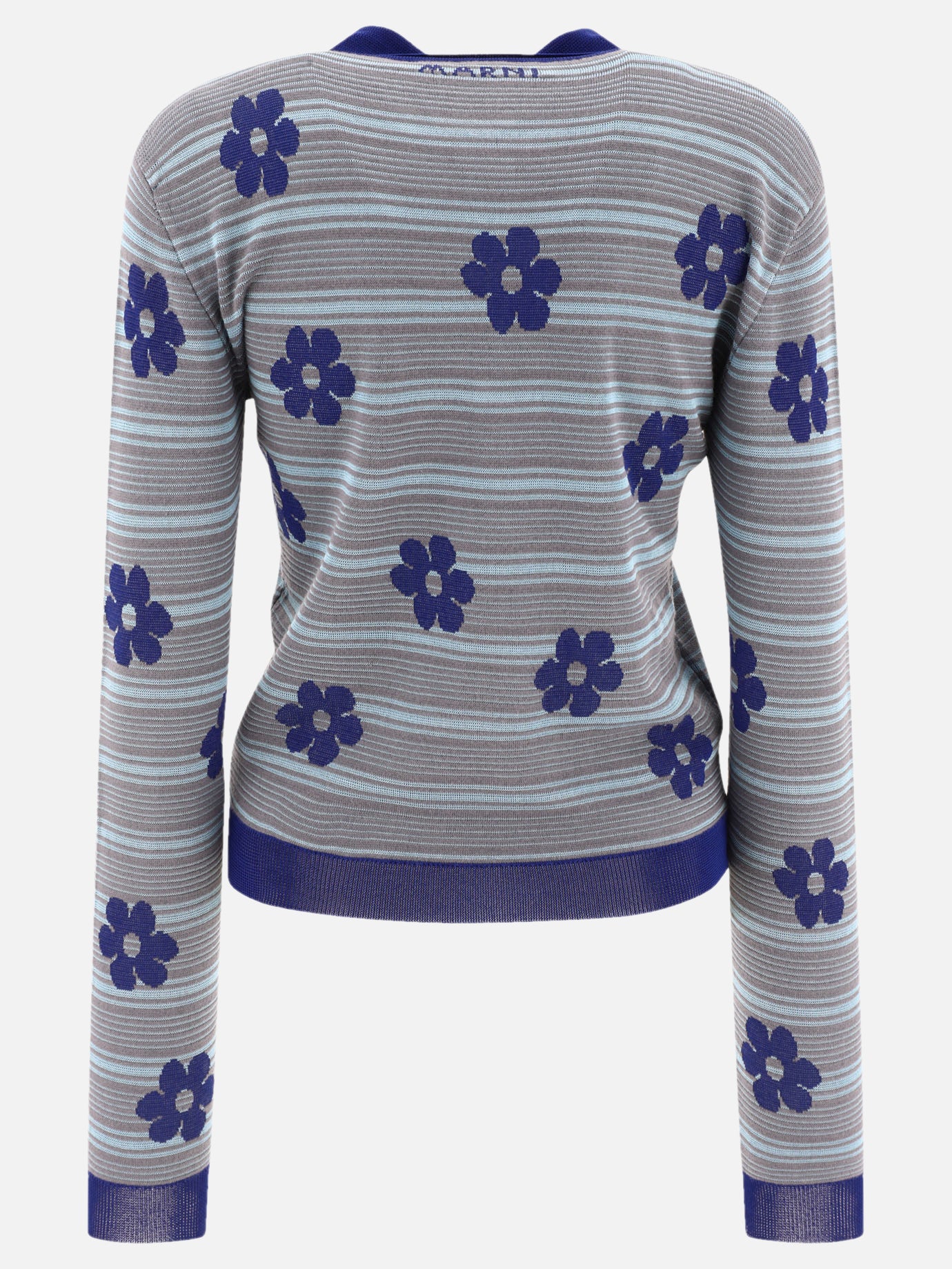 Marni Polo "Striped Flowers" 12440595_38 Light blue 2