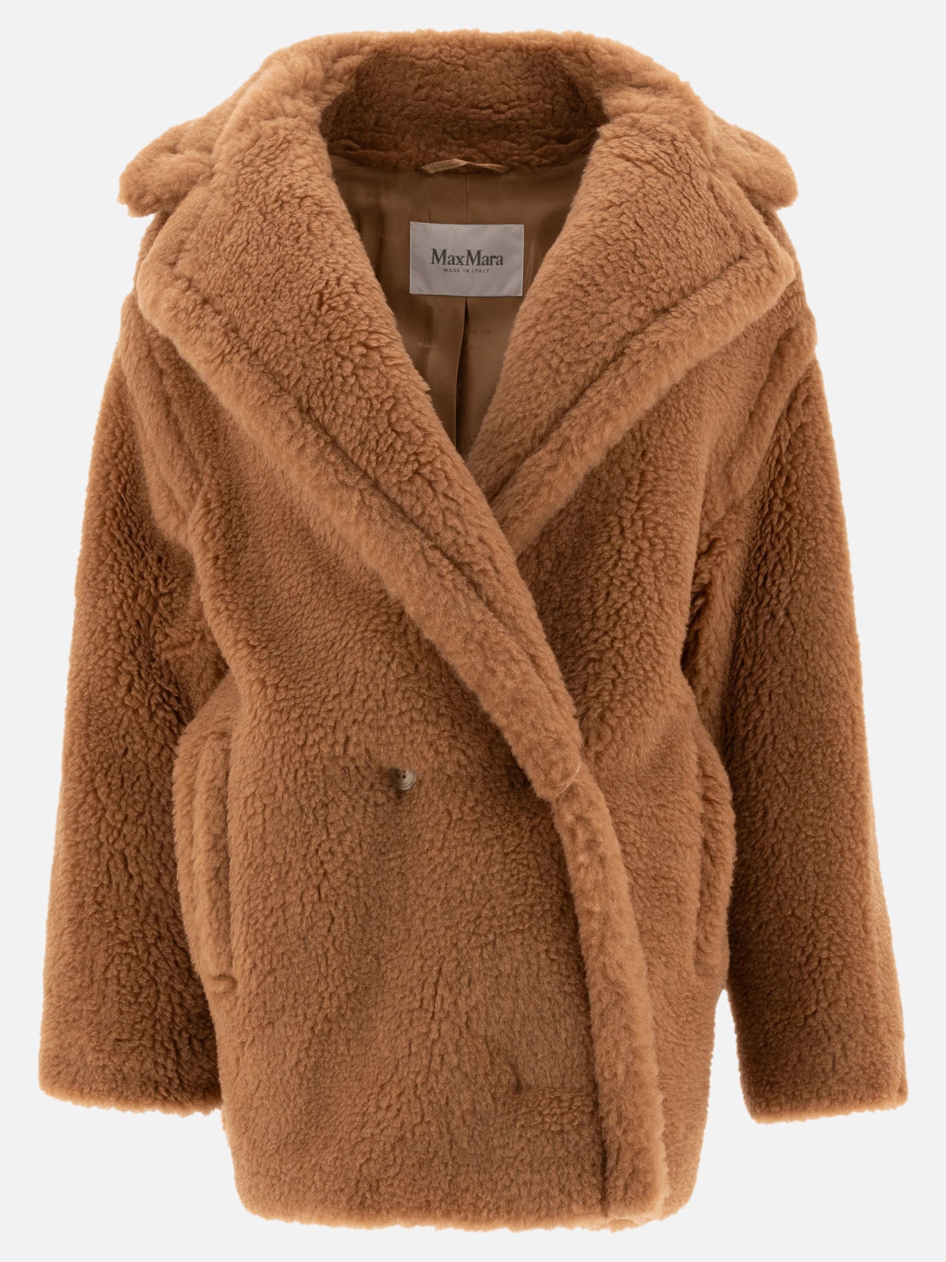 Max Mara Cappotto corto "Teddy Bear Icon" in alpaca e lana 17056131_XS Beige 1