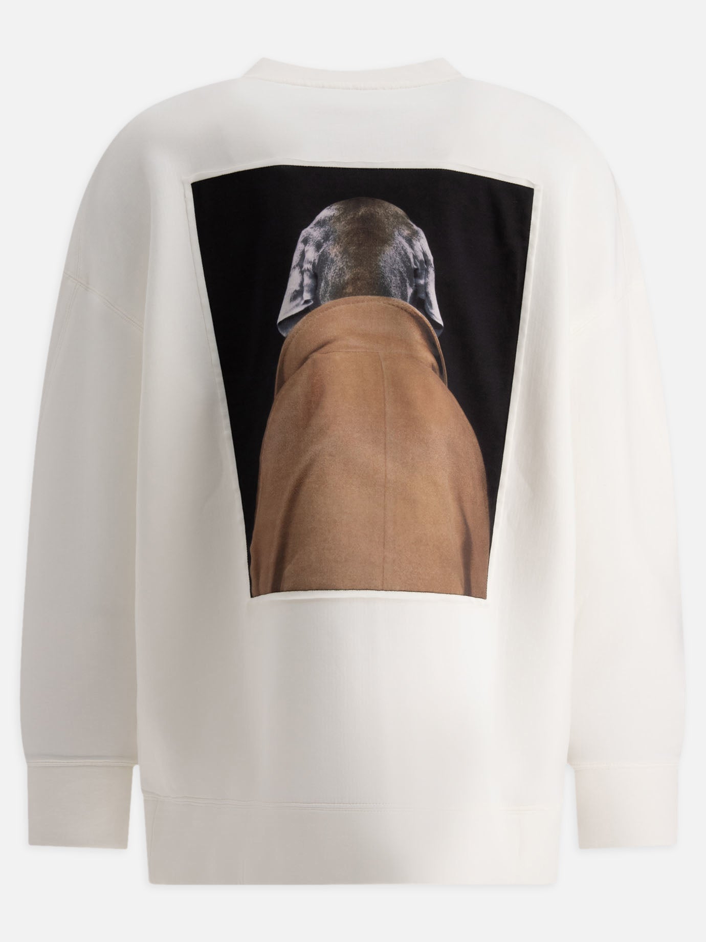 Max Mara Felpa con stampa Wegman 14498621_XS White 2