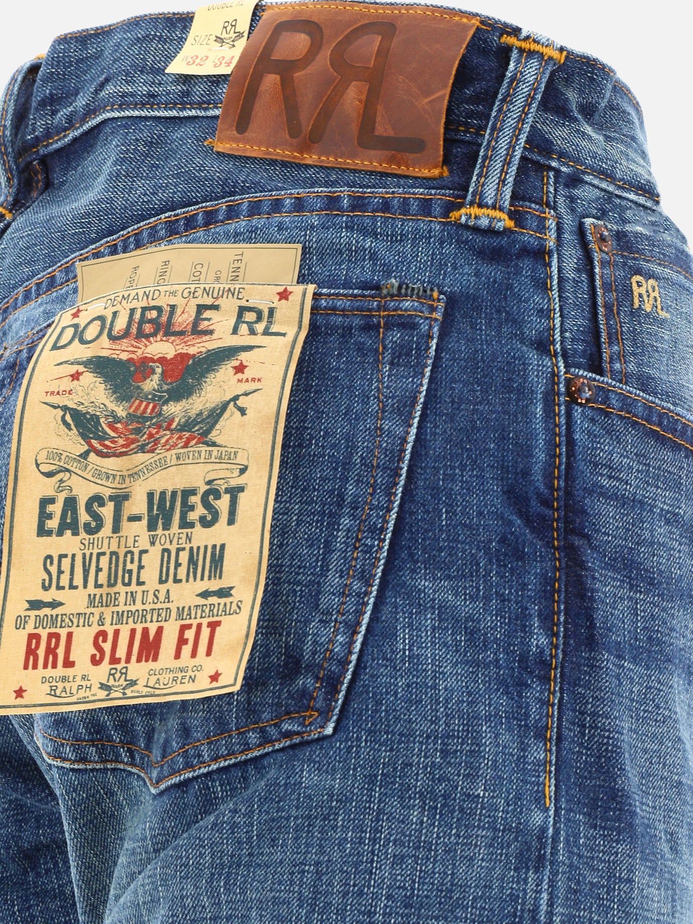 RRL by Ralph Lauren Jeans con cimosa "Hillsview" 19291279_30/30 Blue 4