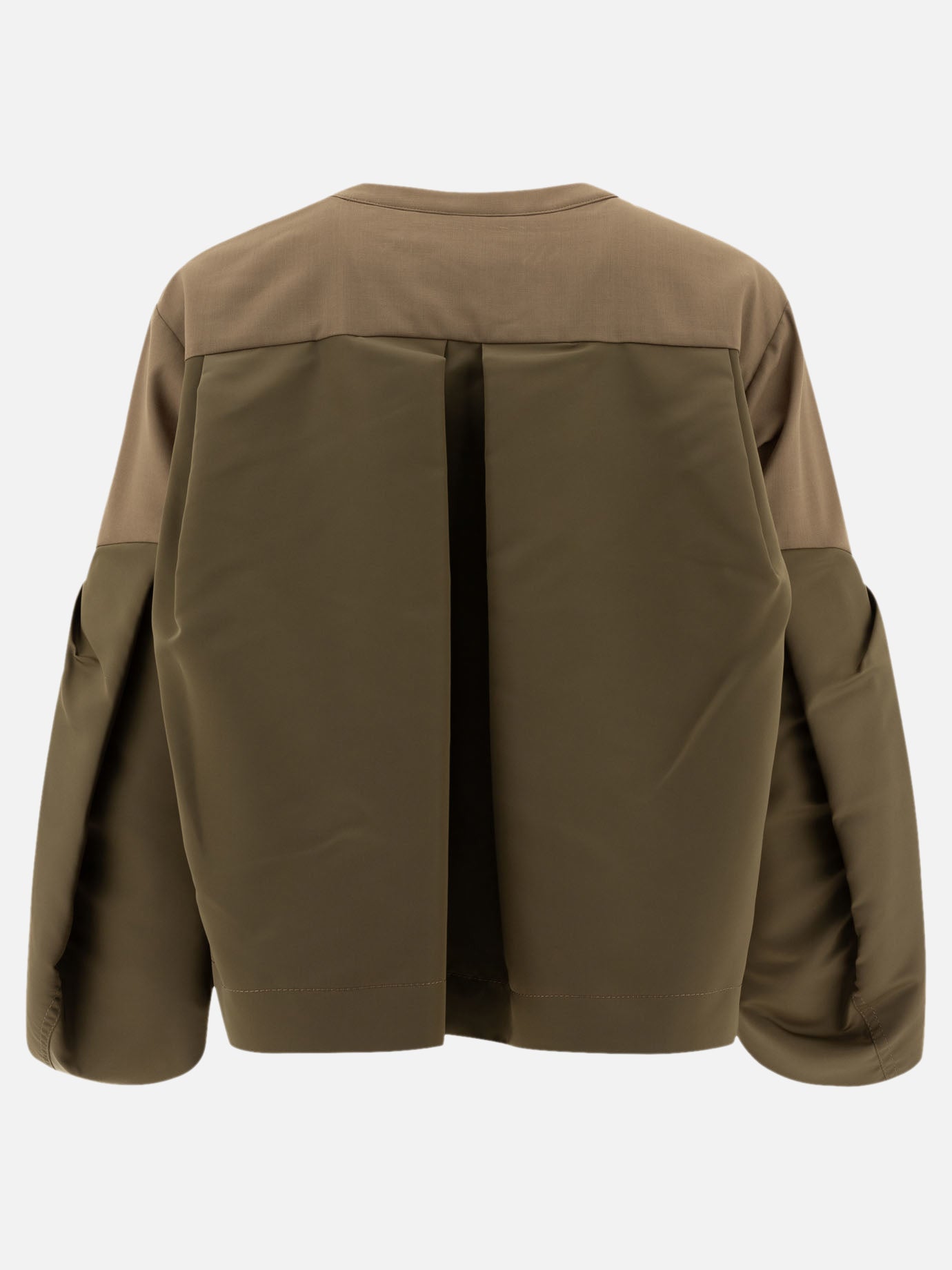 Sacai Maglione "Suiting x Nylon Twill" 10287551_1 Beige 2