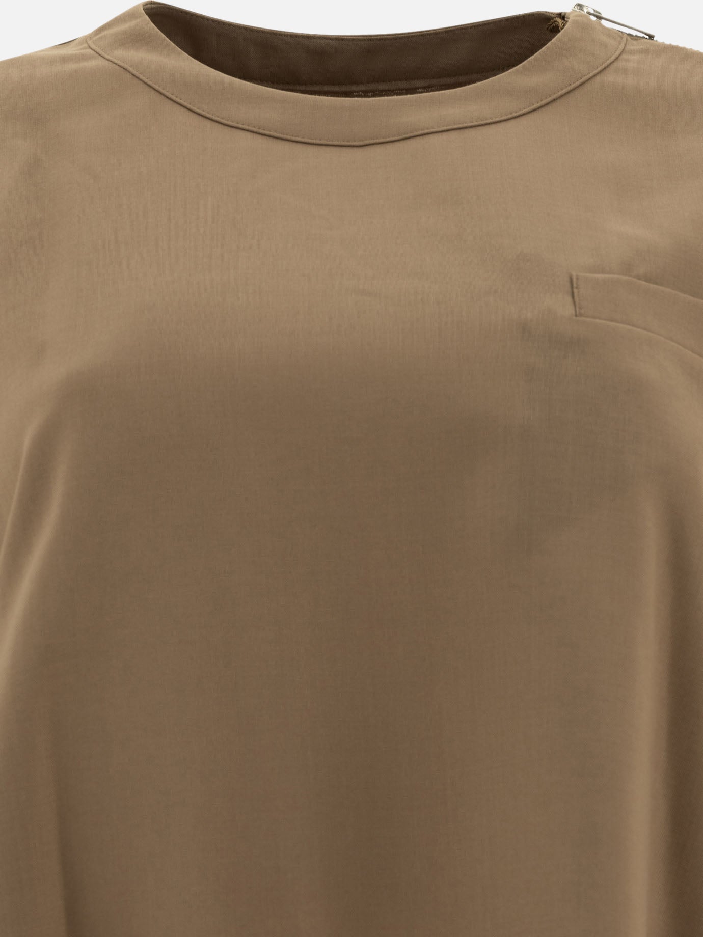 Sacai Maglione "Suiting x Nylon Twill" 10287551_1 Beige 3