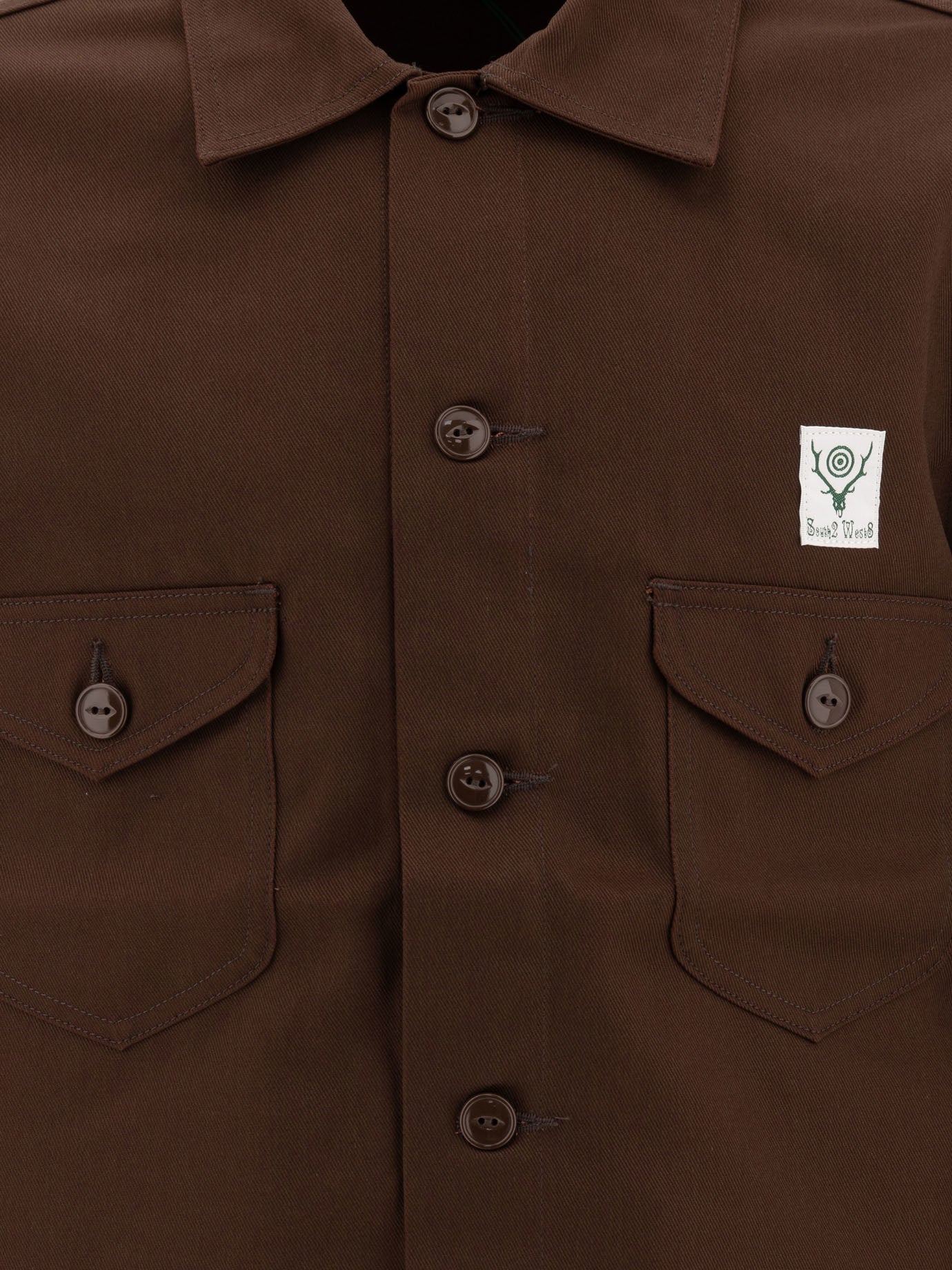 South2 West8 "Smokey" overshirt 13120073_S Brown 3