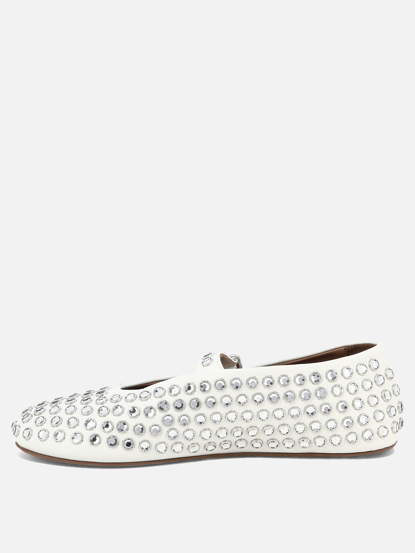 Mary Jane ballet flats 100% leather - 100% rubber  White - Alaïa Women | PDP | VIETTI Online Store | Zoom-Modal_3
