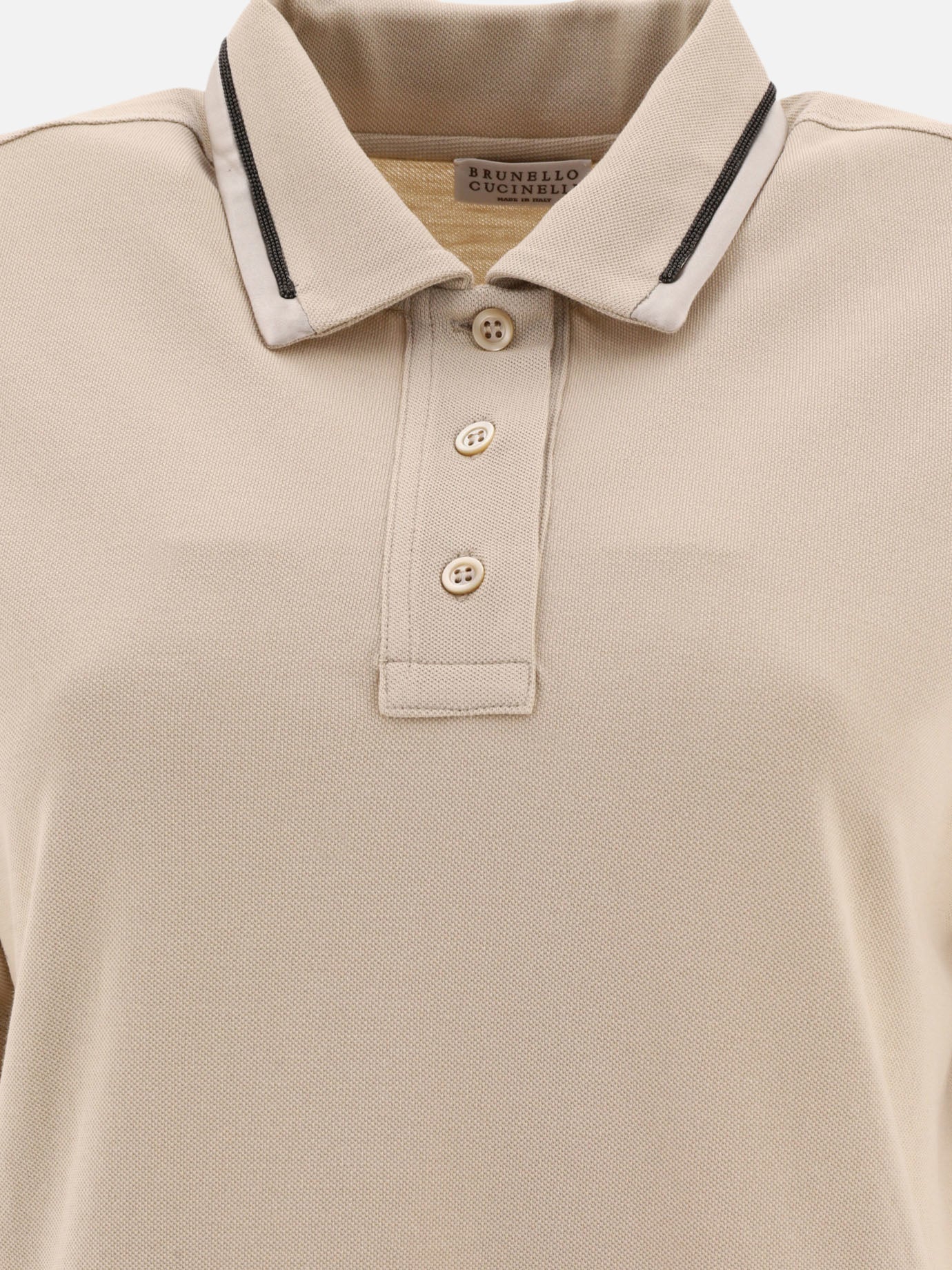 Piquet polo shirt with monili