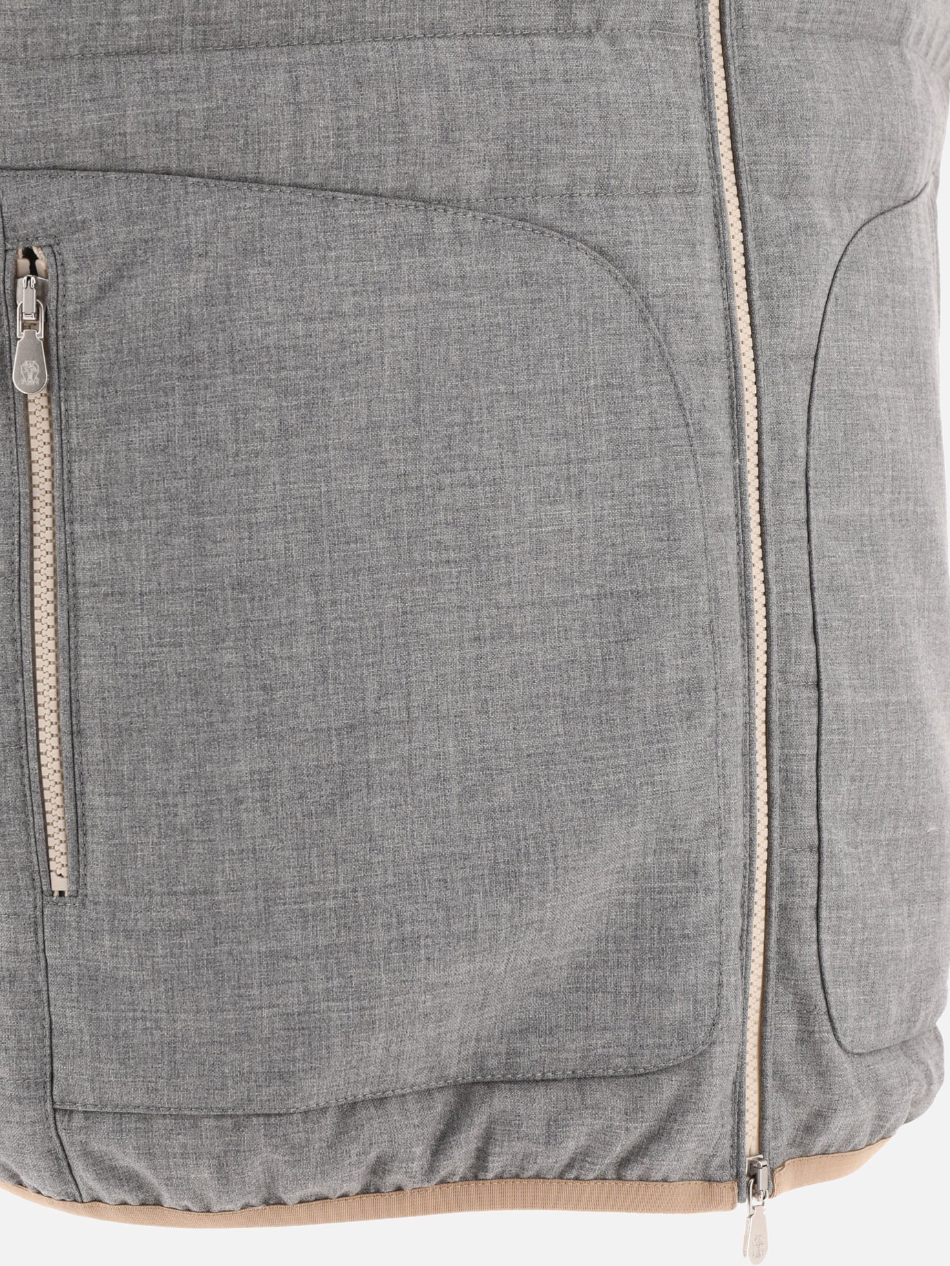 Vest jackets 100% wool - Padding: down and feathers  Grey - Brunello Cucinelli Men | PDP | VIETTI Online Store | Zoom-Modal_4
