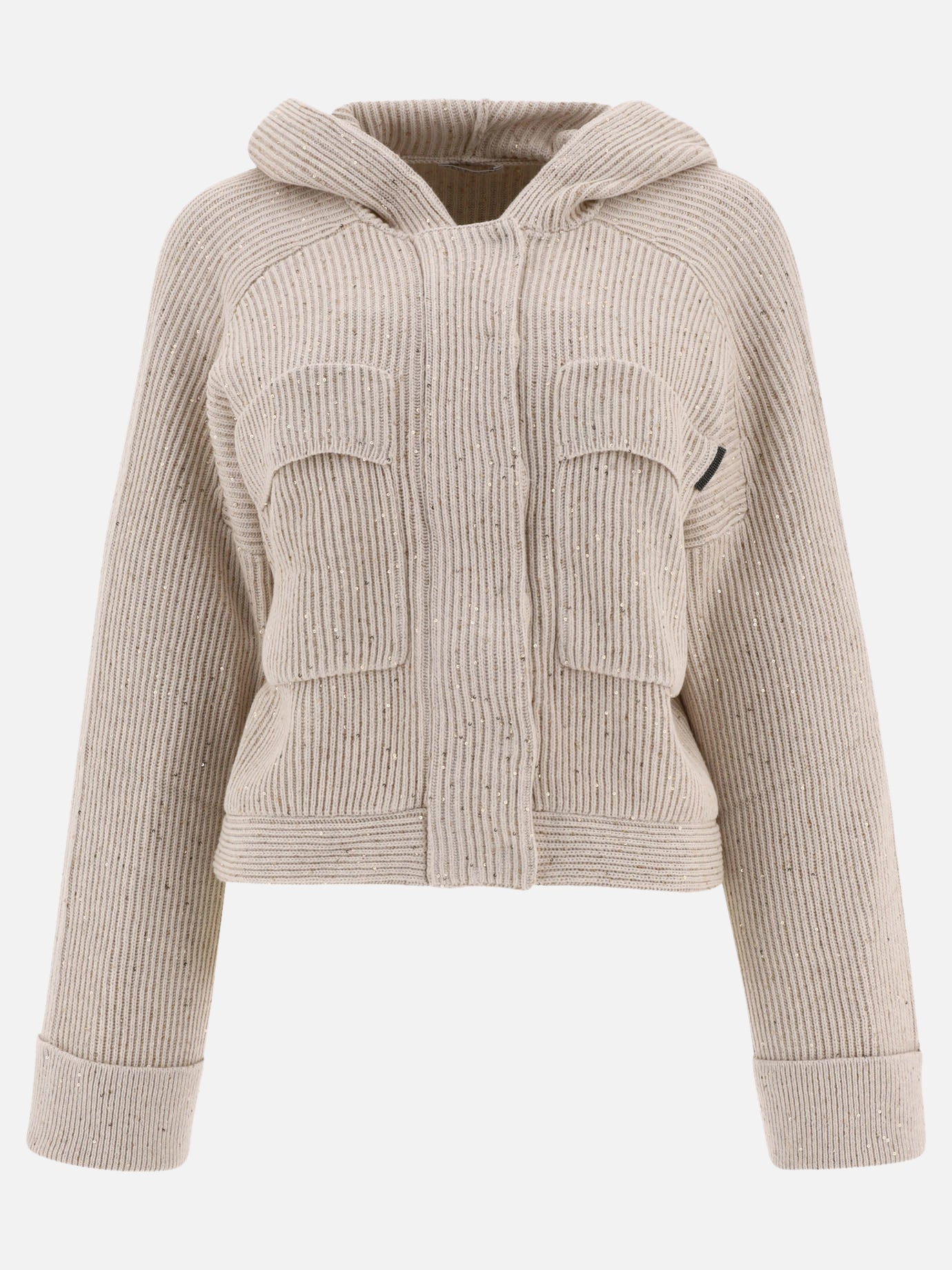 Cardigans 96% cotton 4% polyester  Beige - Brunello Cucinelli Women | PDP | VIETTI Online Store | thumbnail