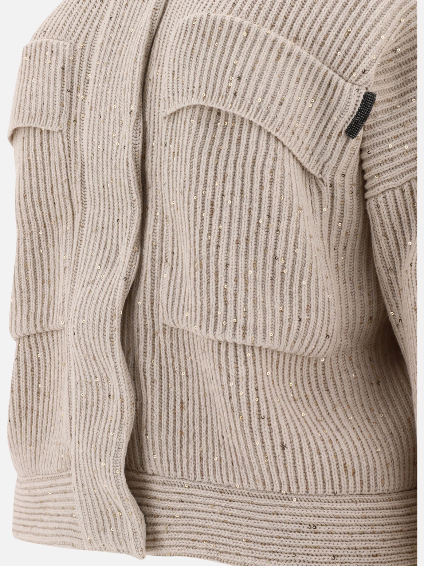 Cardigans 96% cotton 4% polyester  Beige - Brunello Cucinelli Women | PDP | VIETTI Online Store | thumbnail_4