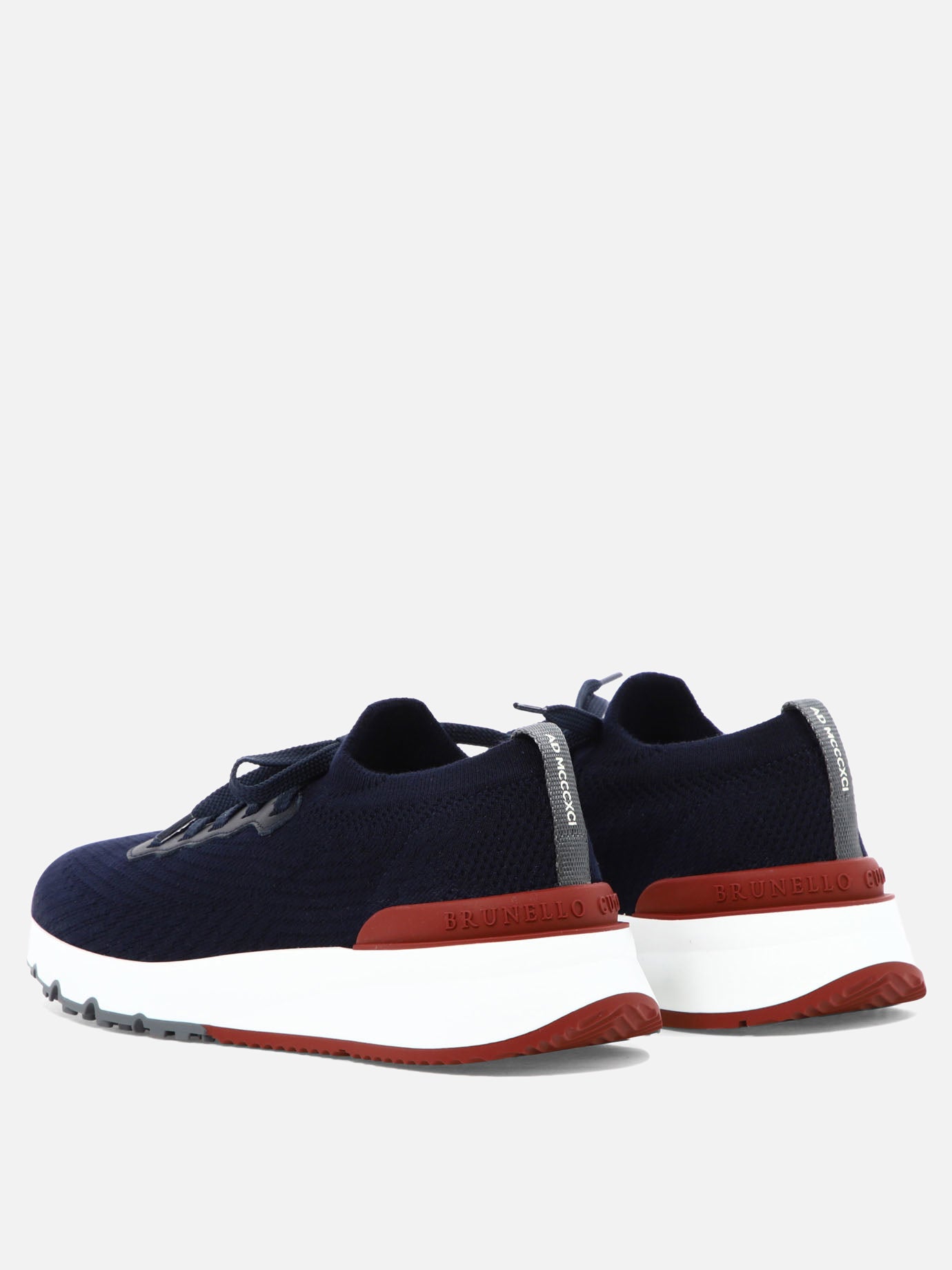 Low top sneakers 100% cotton - 100% rubber  Blue - Brunello Cucinelli Men | PDP | VIETTI Online Store | thumbnail_4
