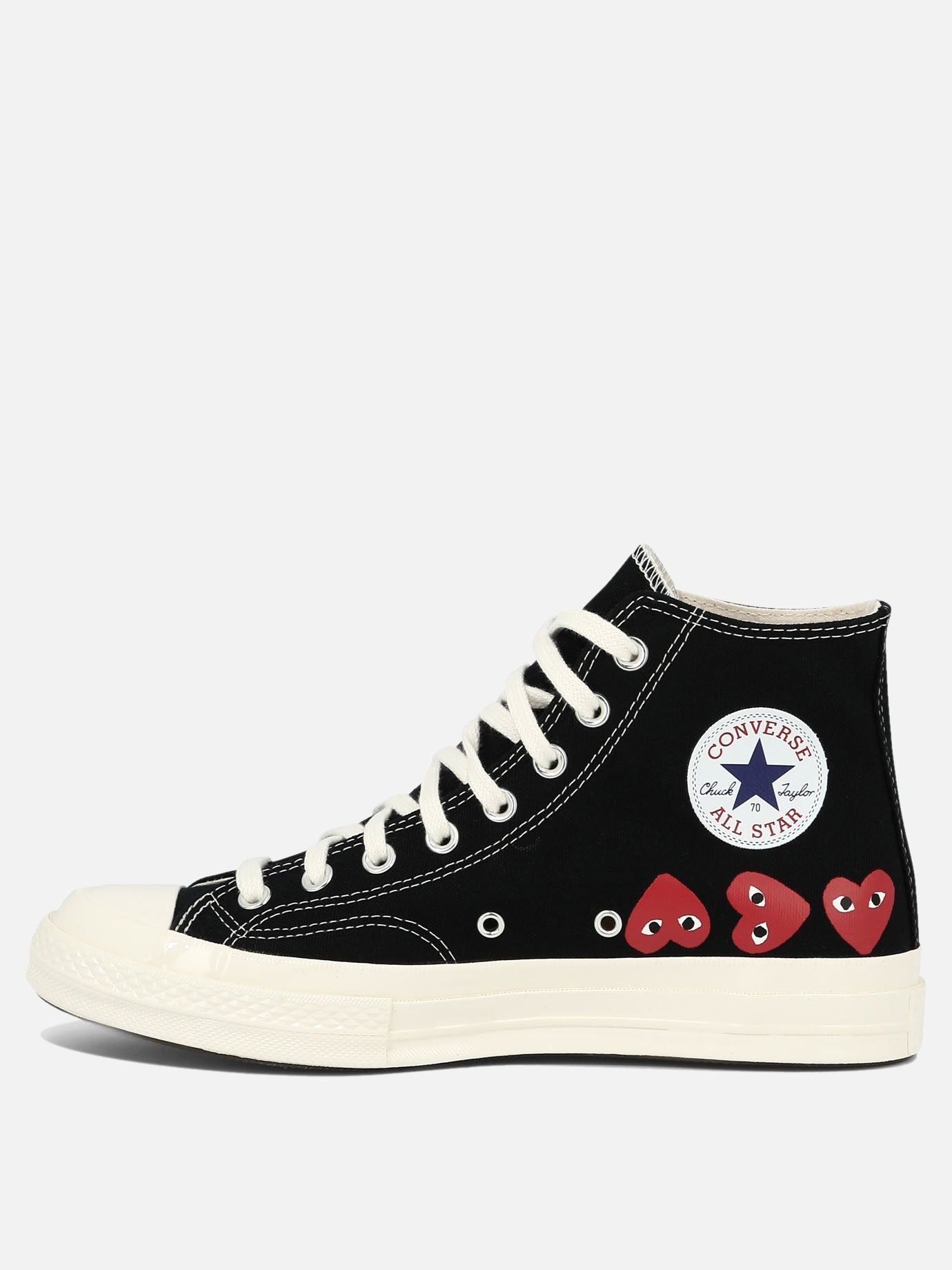 Sneaker alte 100% cotton - 100% rubber  Nero - Comme Des Garçons Play Uomo | PDP | VIETTI Online Store | Zoom-Modal_3
