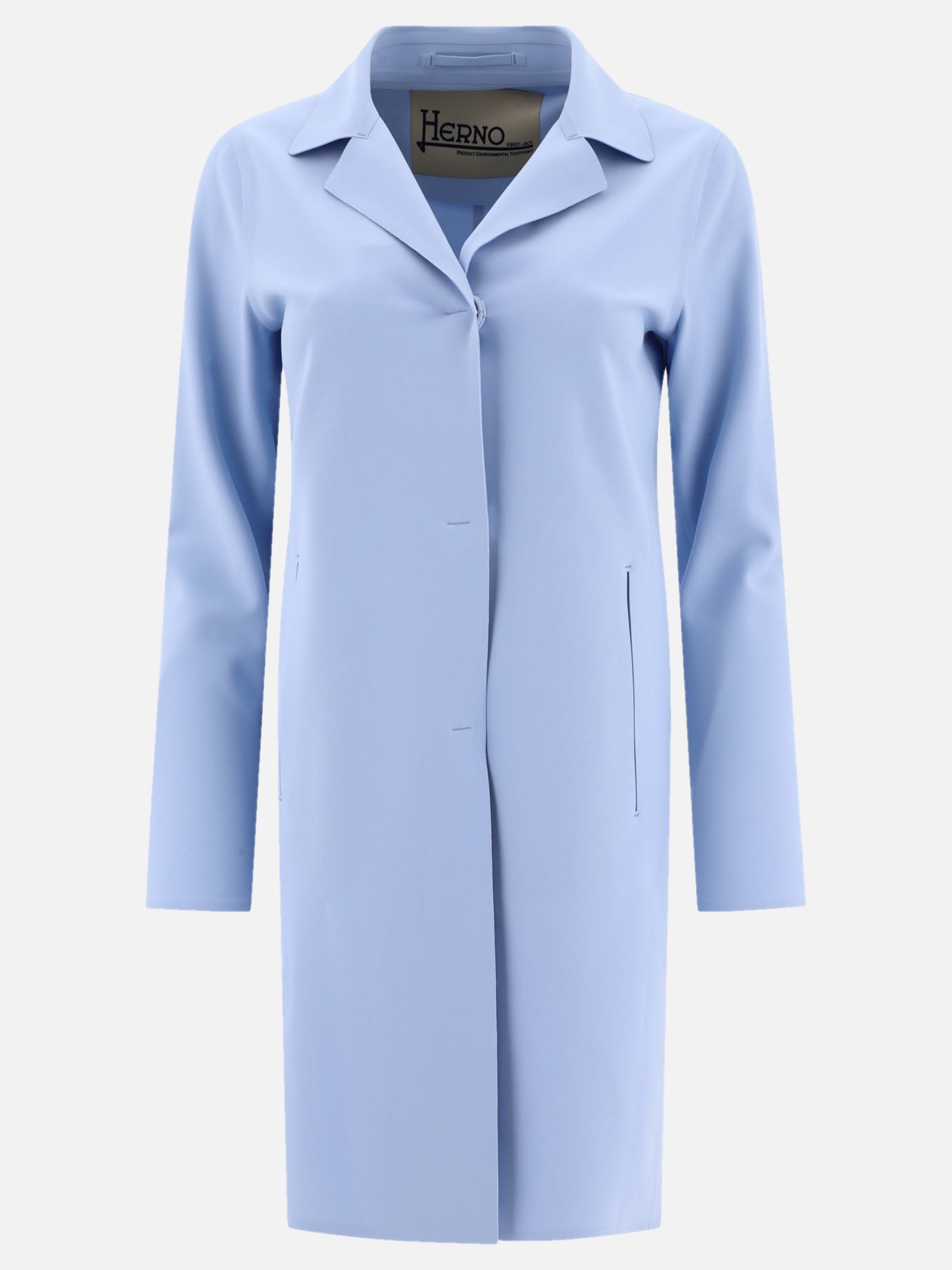 Raincoats & Trench coats 75% polyamide 25% elastane  Light blue - Herno Women | PDP | VIETTI Online Store | Zoom-Modal
