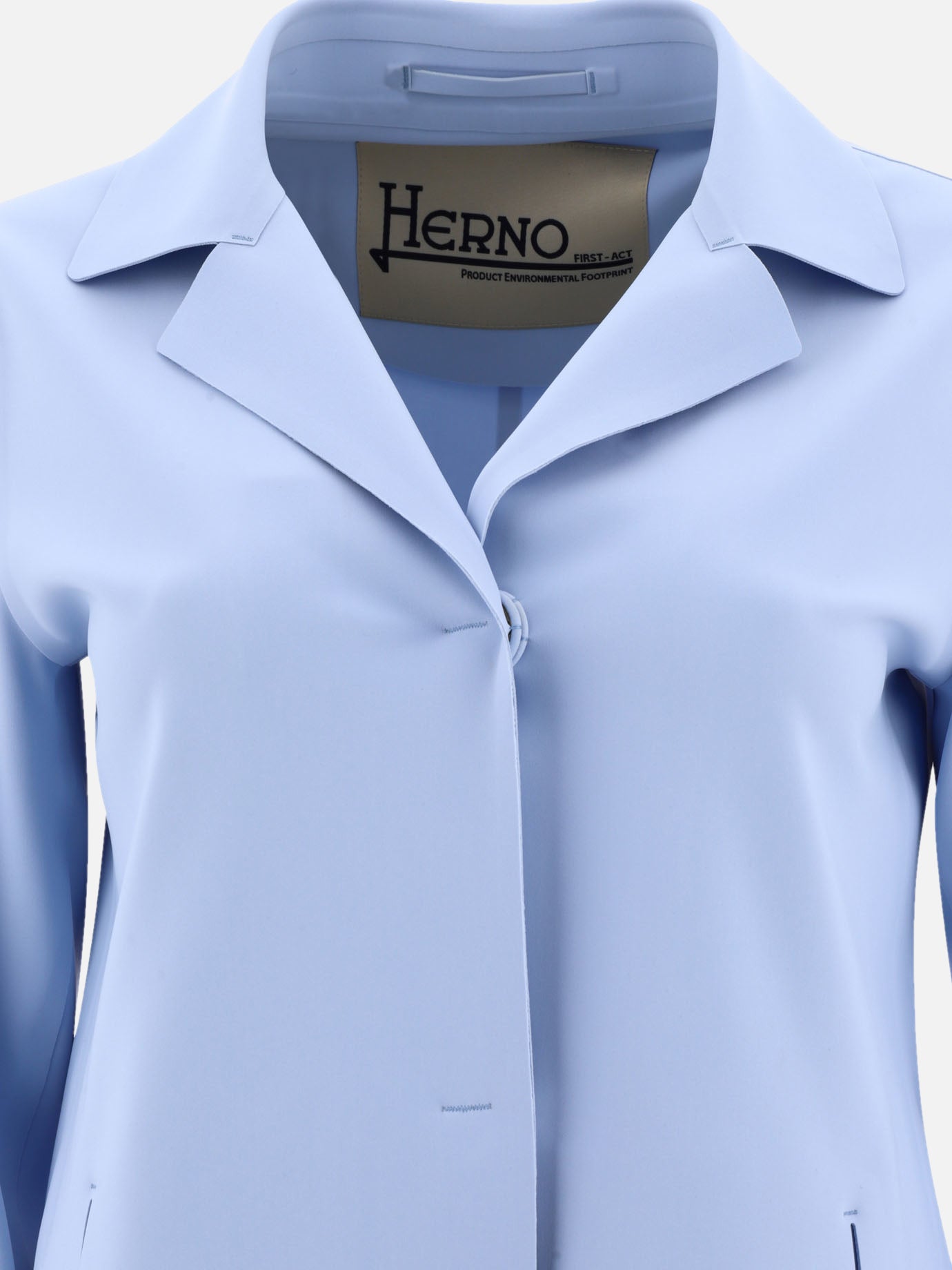 Raincoats & Trench coats 75% polyamide 25% elastane  Light blue - Herno Women | PDP | VIETTI Online Store | Zoom-Modal_3
