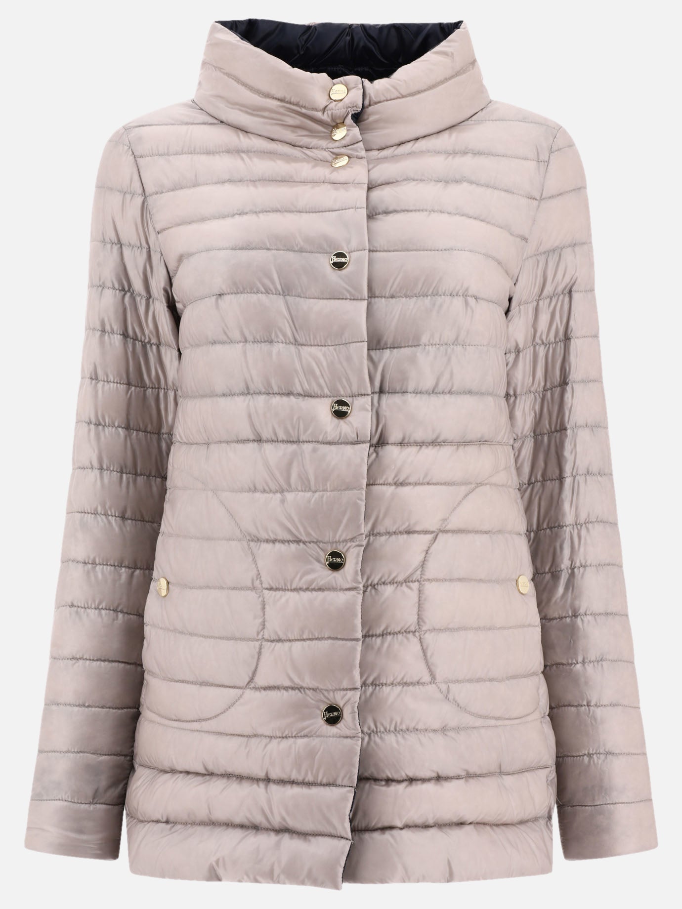 Down jackets 100% polyamide - Padding: down and feathers  Blue - Herno Women | PDP | VIETTI Online Store | thumbnail_2