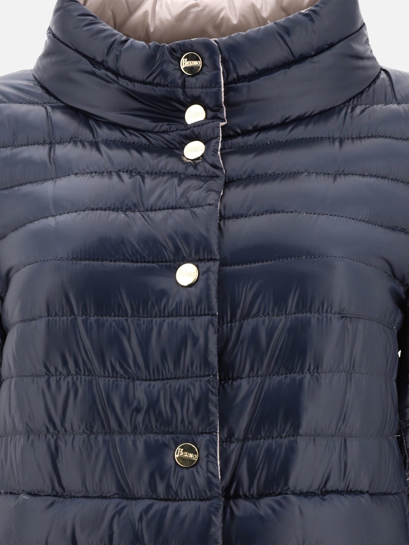 Down jackets 100% polyamide - Padding: down and feathers  Blue - Herno Women | PDP | VIETTI Online Store | thumbnail_5