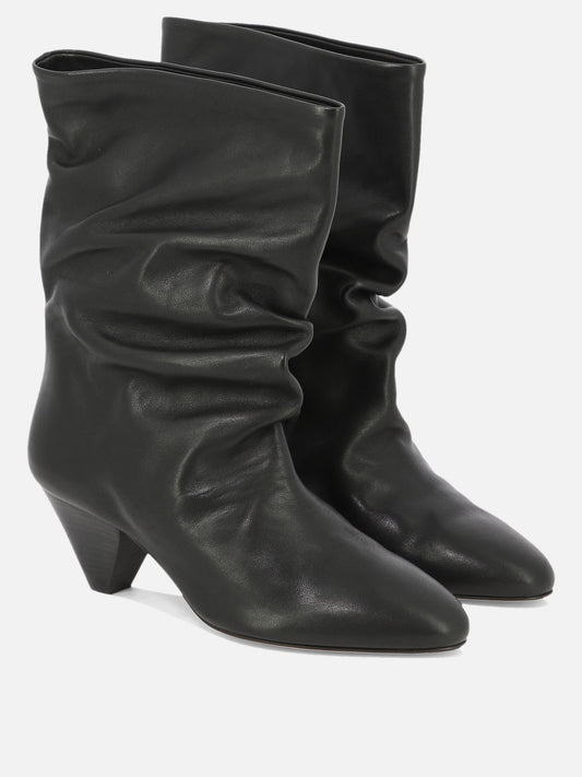 Pull-on boots 100% leather - 100% leather  Black - Isabel Marant Women | PDP | VIETTI Online Store | 2
