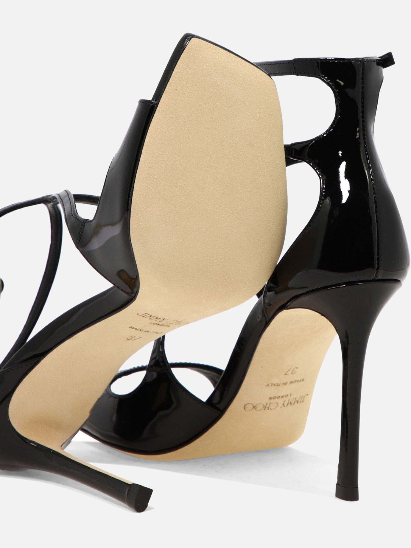 Heeled sandals 100% leather - 100% leather  Black - Jimmy Choo Women | PDP | VIETTI Online Store | thumbnail_5