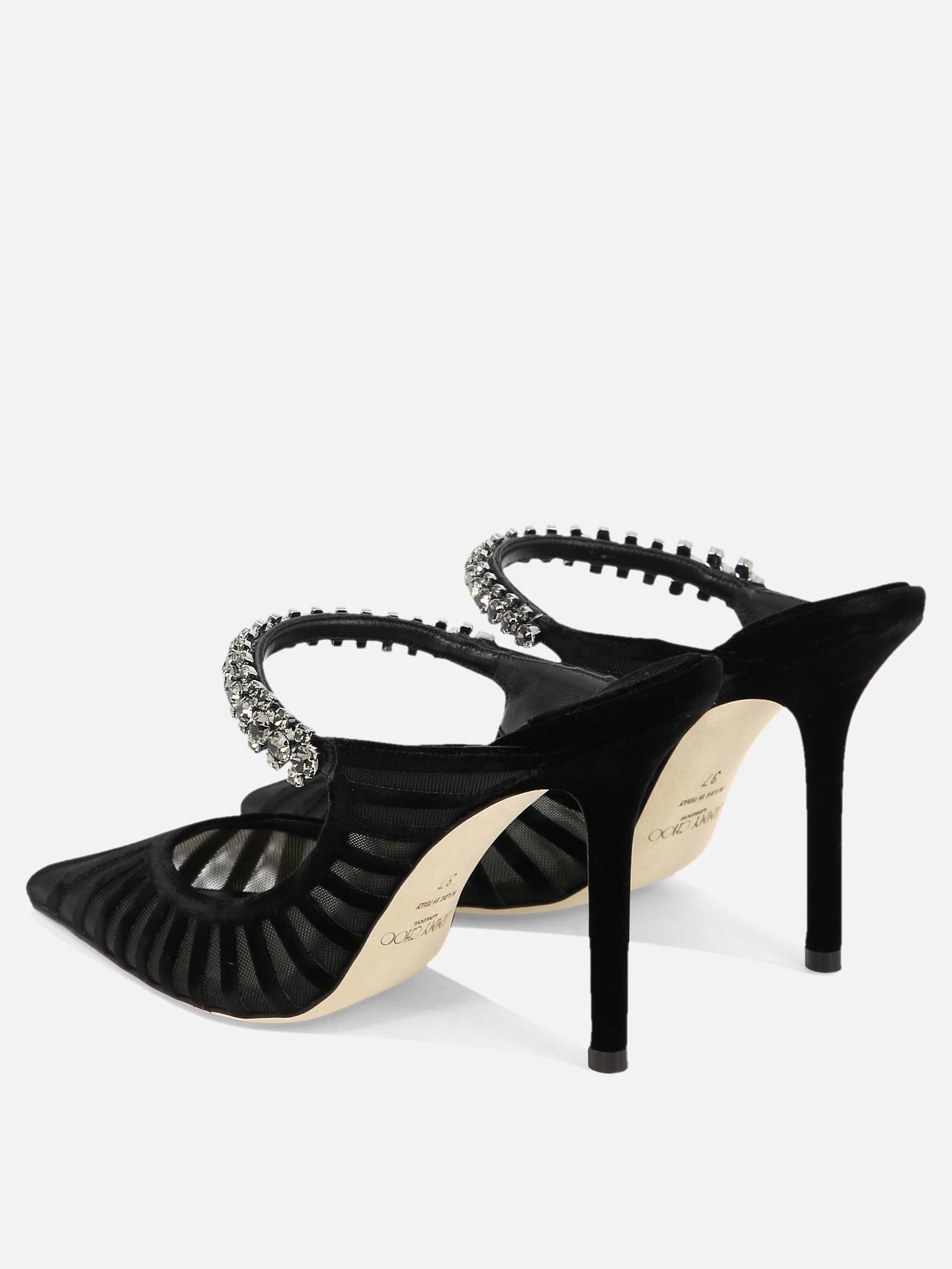 Mules 100% velvet - 100% leather  Black - Jimmy Choo Women | PDP | VIETTI Online Store | Zoom-Modal_4

