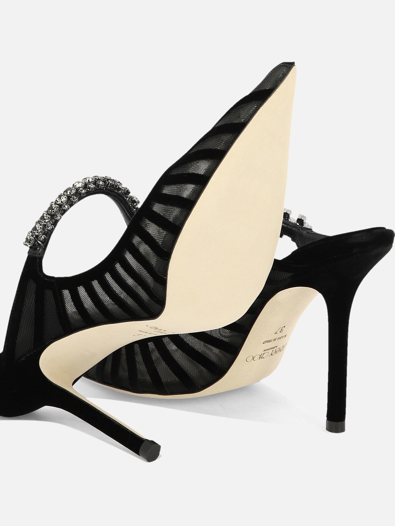 Mules 100% velvet - 100% leather  Black - Jimmy Choo Women | PDP | VIETTI Online Store | thumbnail_5