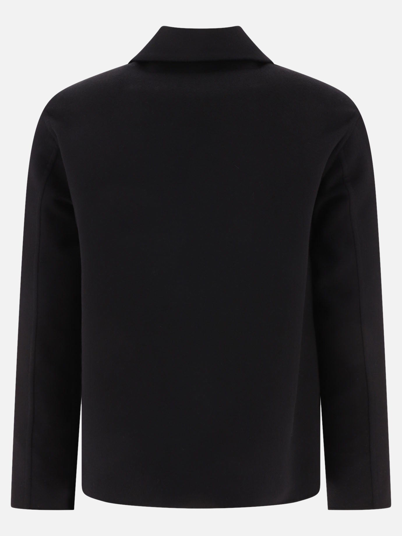 Short coats 72% wool 20% leather 8% cashmere  Black - Loewe Men | PDP | VIETTI Online Store | Zoom-Modal_2
