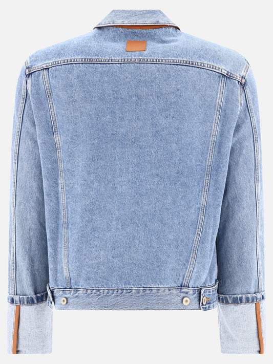 Denim jackets 80% cotton 20% leather  Light blue - Loewe Men | PLP | VIETTI Online Store | 2
