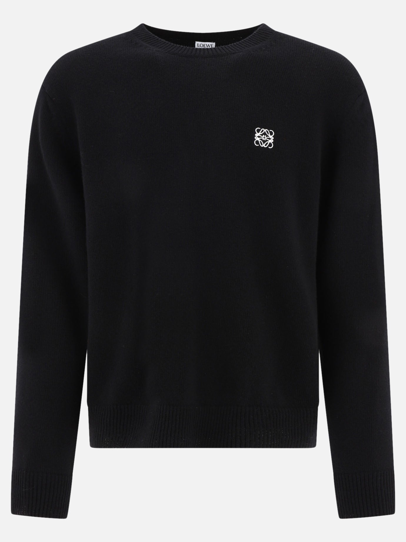 Crewneck sweaters 100% wool  Black - Loewe Men | PDP | VIETTI Online Store | thumbnail