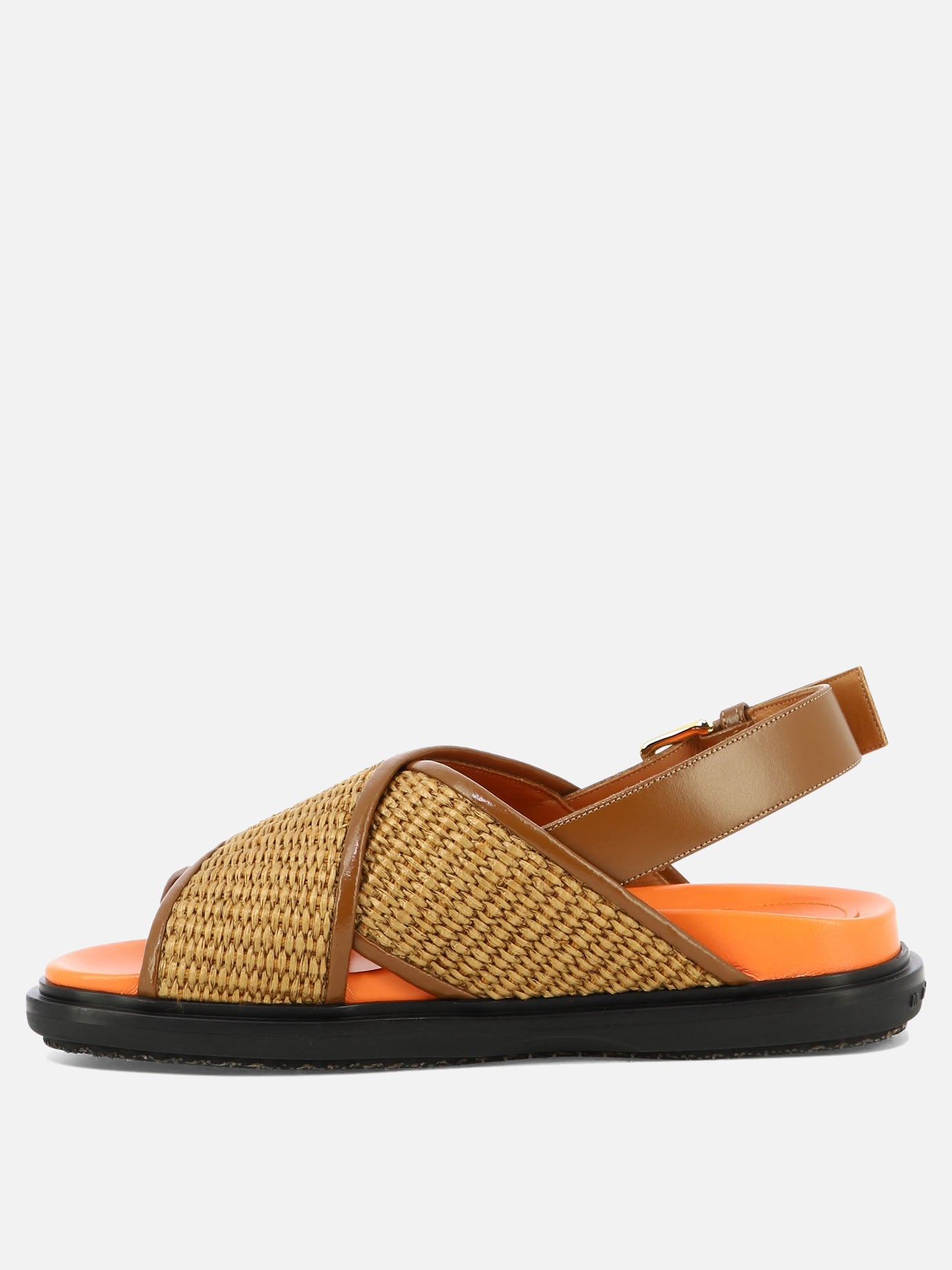 Flat sandals 52% cotton 48% polyamide - 100% rubber  Brown - Marni Women | PDP | VIETTI Online Store | Zoom-Modal_3

