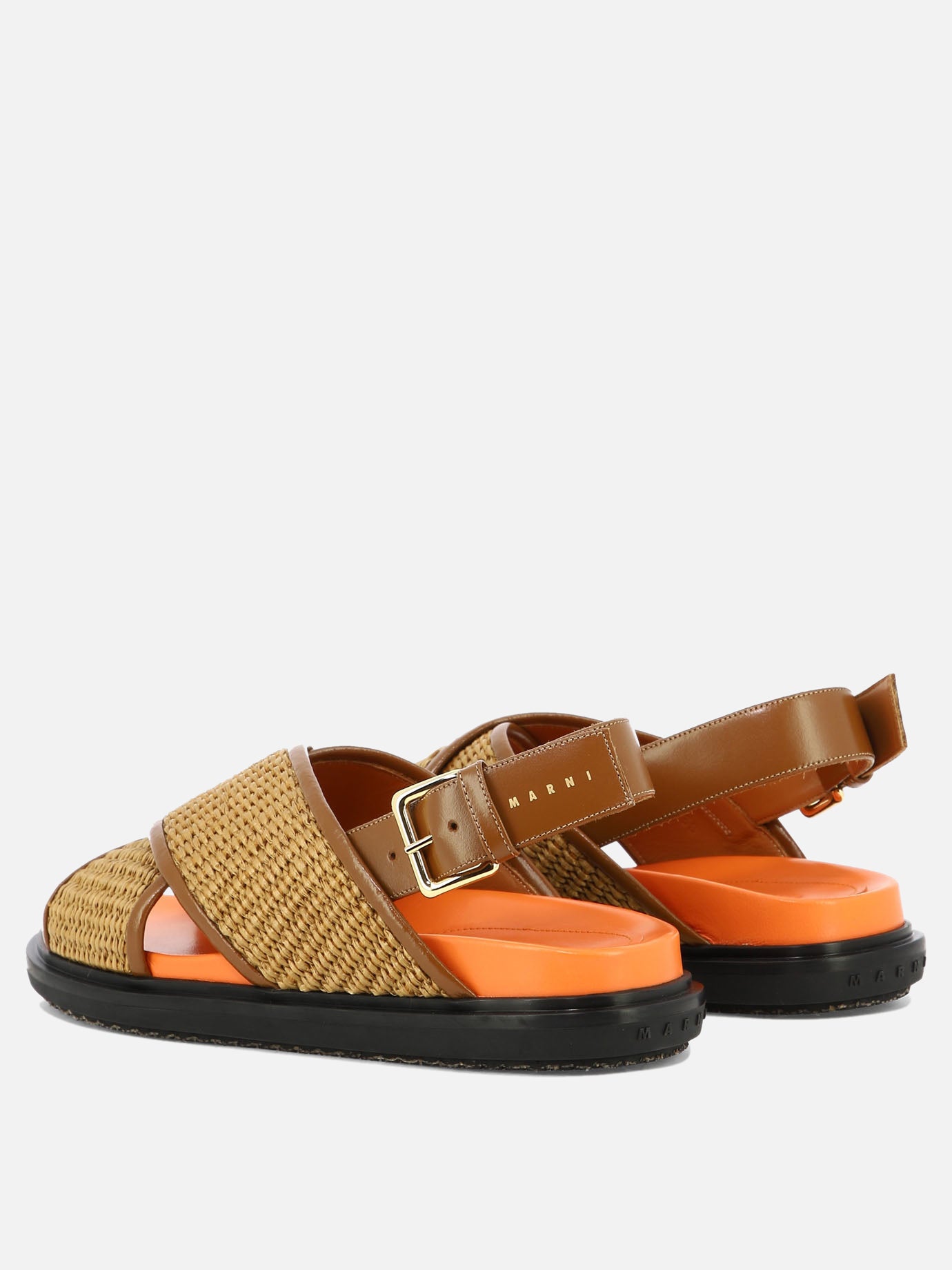 Flat sandals 52% cotton 48% polyamide - 100% rubber  Brown - Marni Women | PDP | VIETTI Online Store | Zoom-Modal_4
