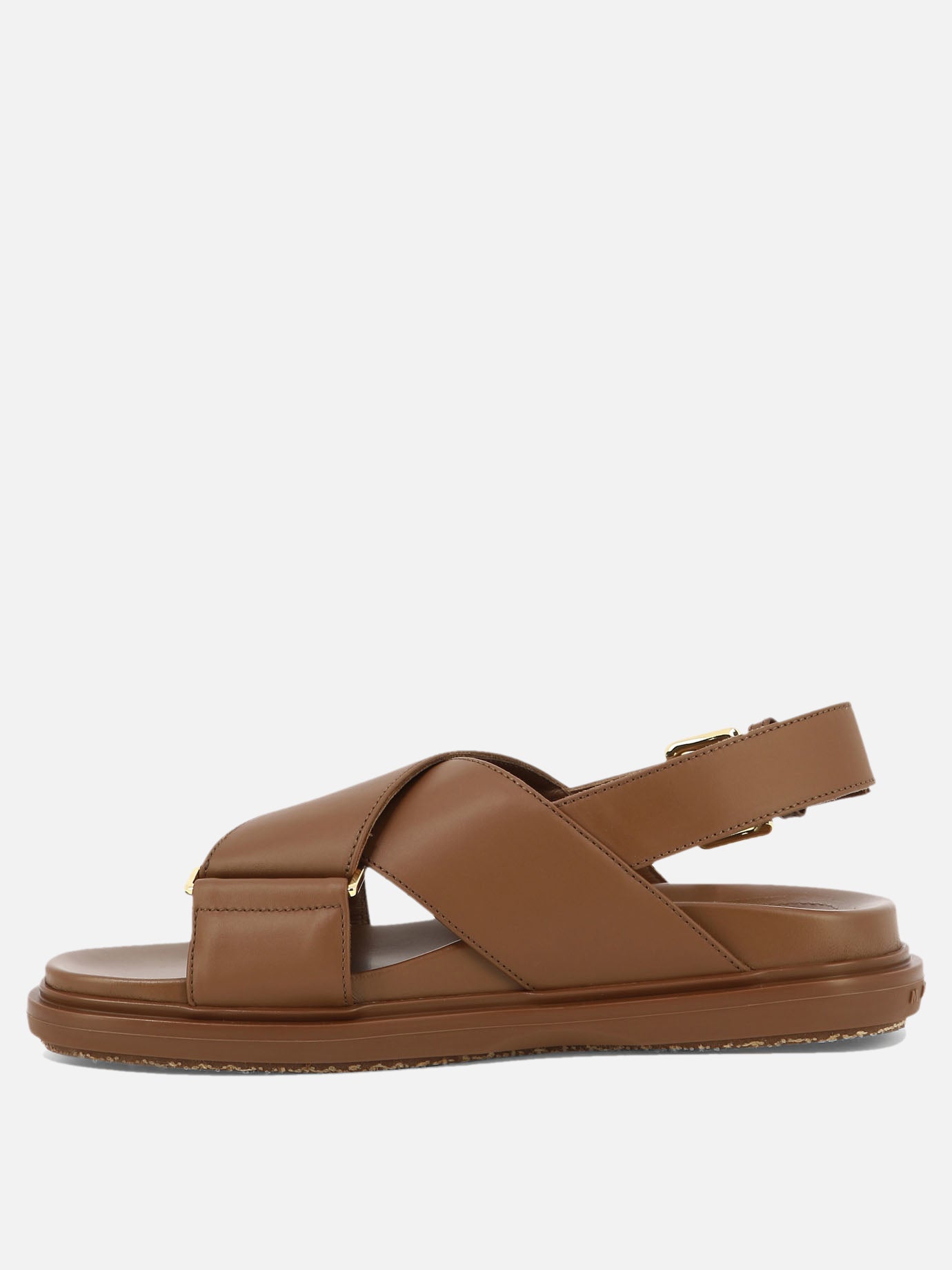 Flat sandals 100% leather - 100% rubber  Brown - Marni Women | PDP | VIETTI Online Store | Zoom-Modal_3
