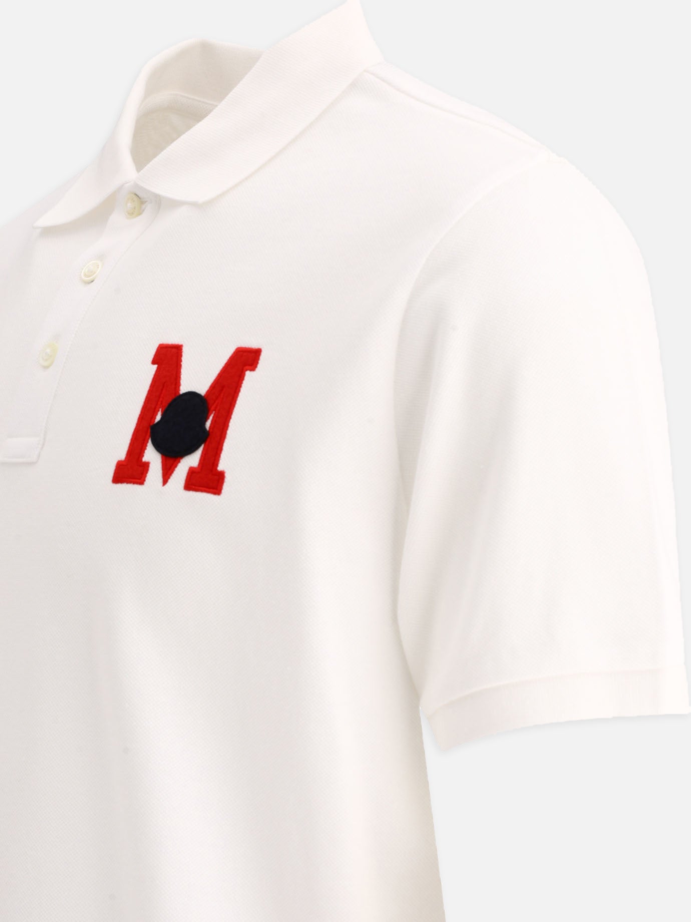 Polo shirts with buttons 100% cotton  White - Moncler Men | PDP | VIETTI Online Store | thumbnail_4