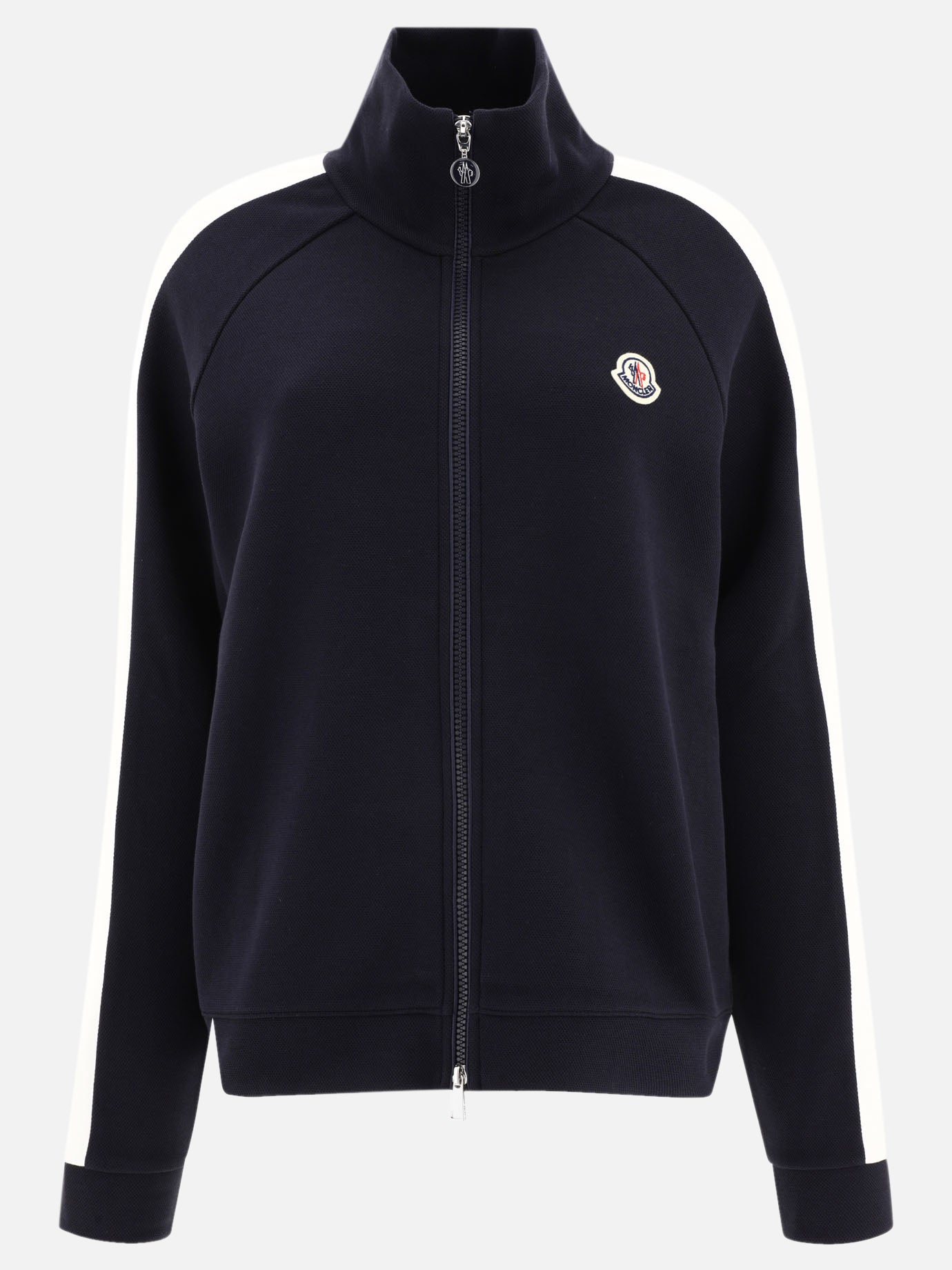 Full zip sweatshirts 57% cotton 38% polyester 5% elastane  Blue - Moncler Women | PDP | VIETTI Online Store | Zoom-Modal
