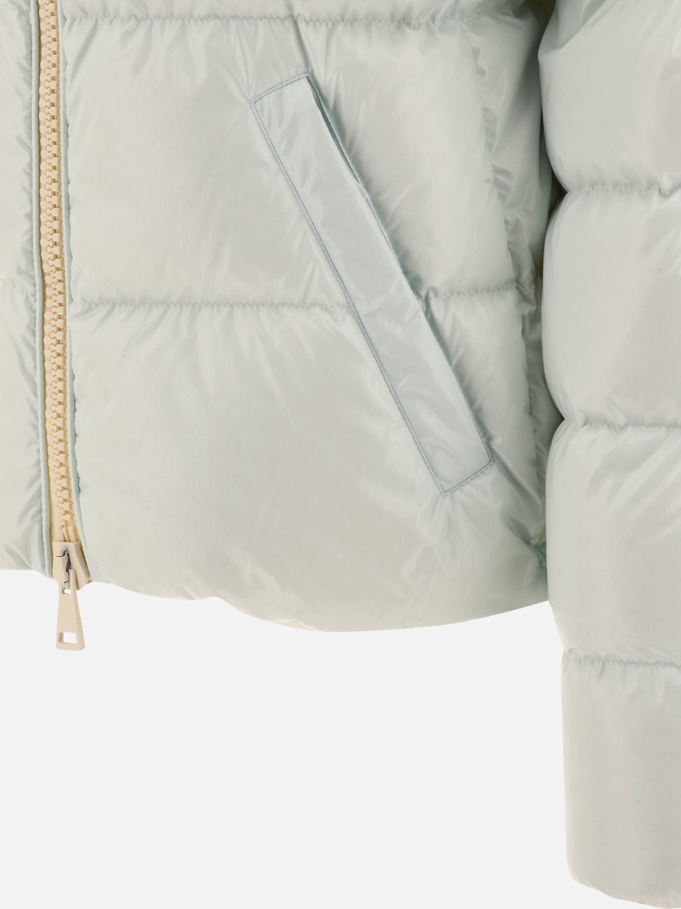 Down jackets 100% polyamide - Padding: down and feathers  Light blue - Moncler Women | PDP | VIETTI Online Store | Zoom-Modal_4

