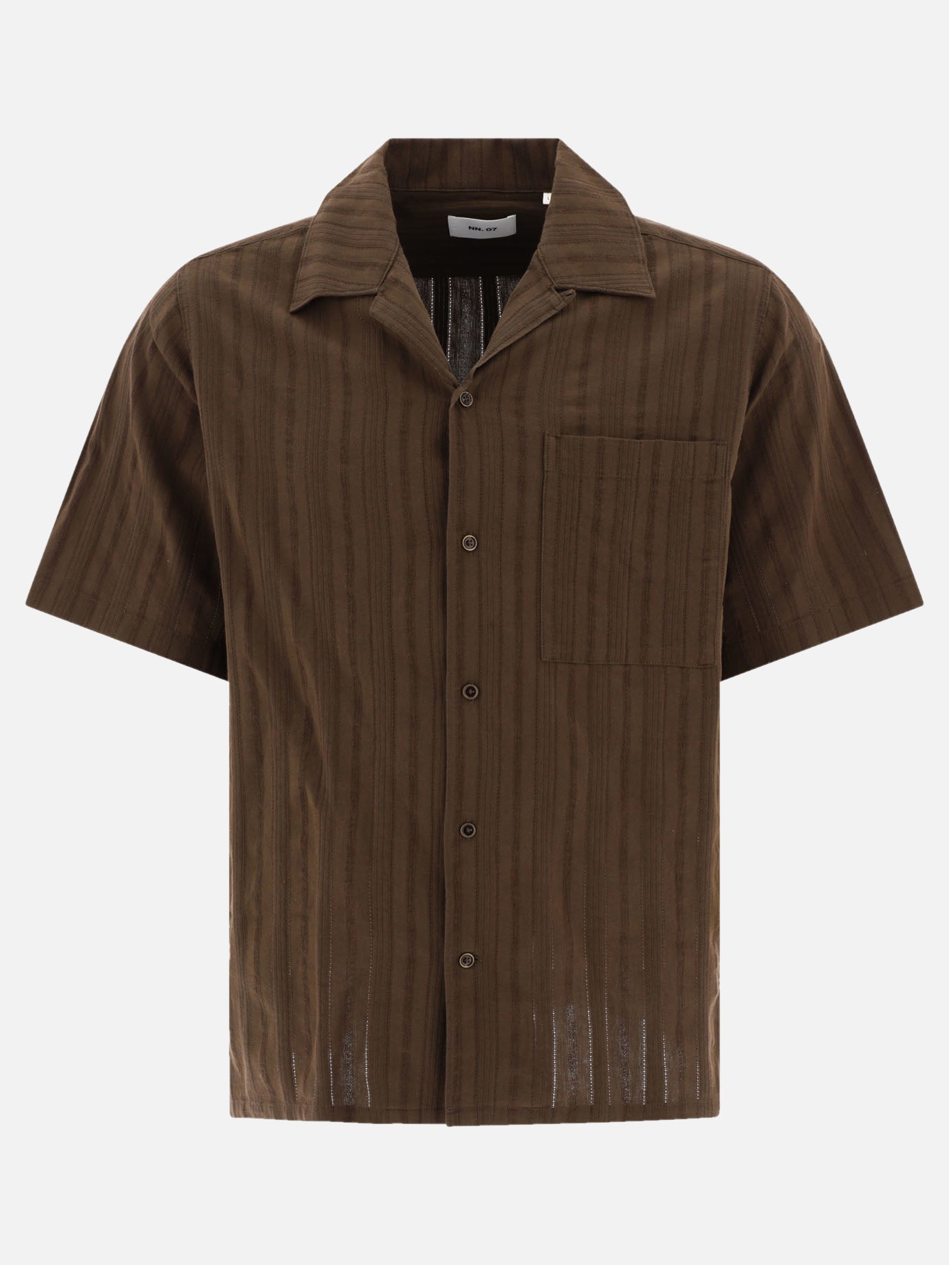 Camicie casual Solid colour  Marrone - NN.07 Uomo | PDP | VIETTI Online Store | Zoom-Modal
