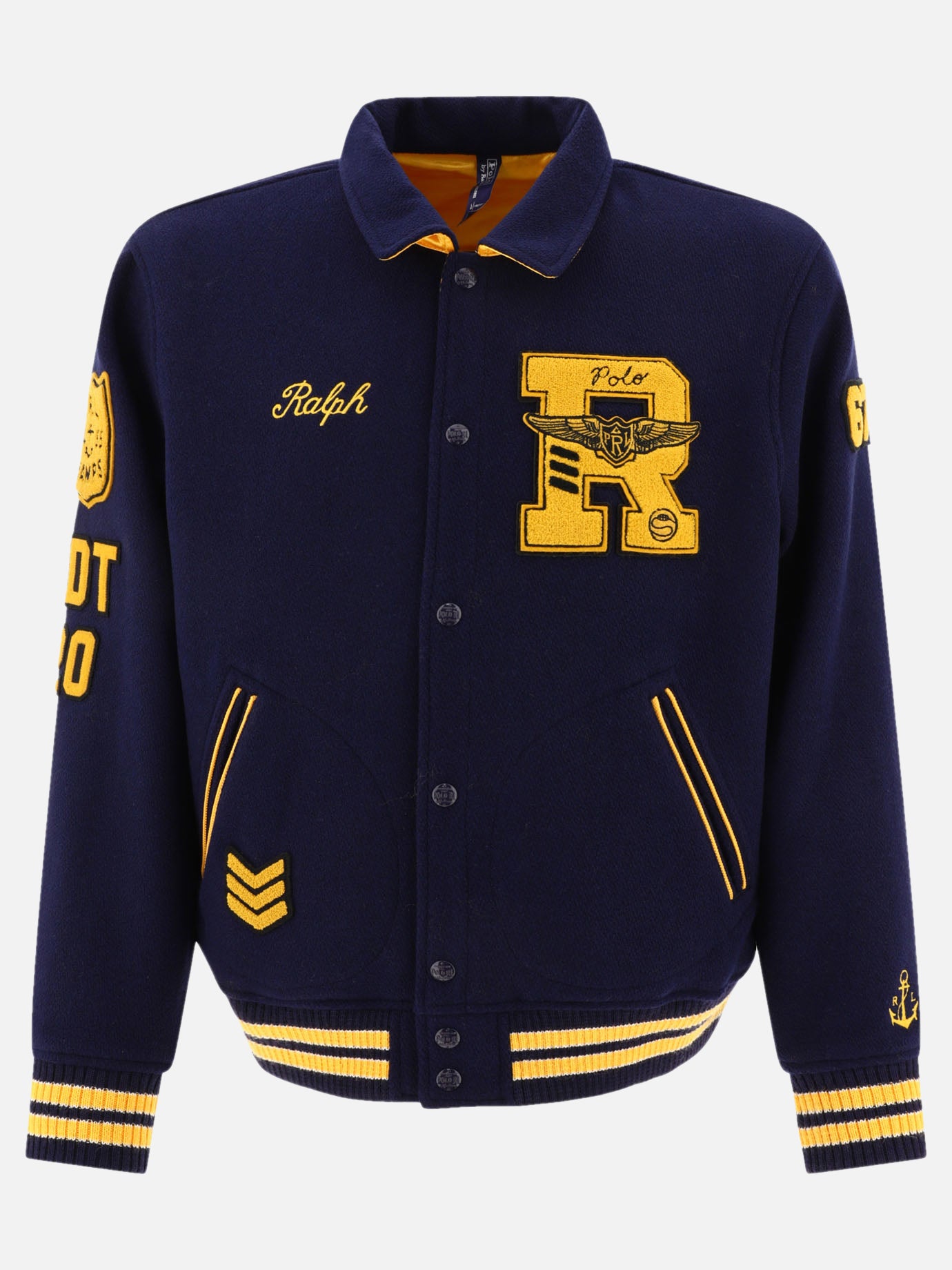 Bomber jackets 60% wool 40% polyester  Blue - Polo Ralph Lauren Men | PDP | VIETTI Online Store | Zoom-Modal
