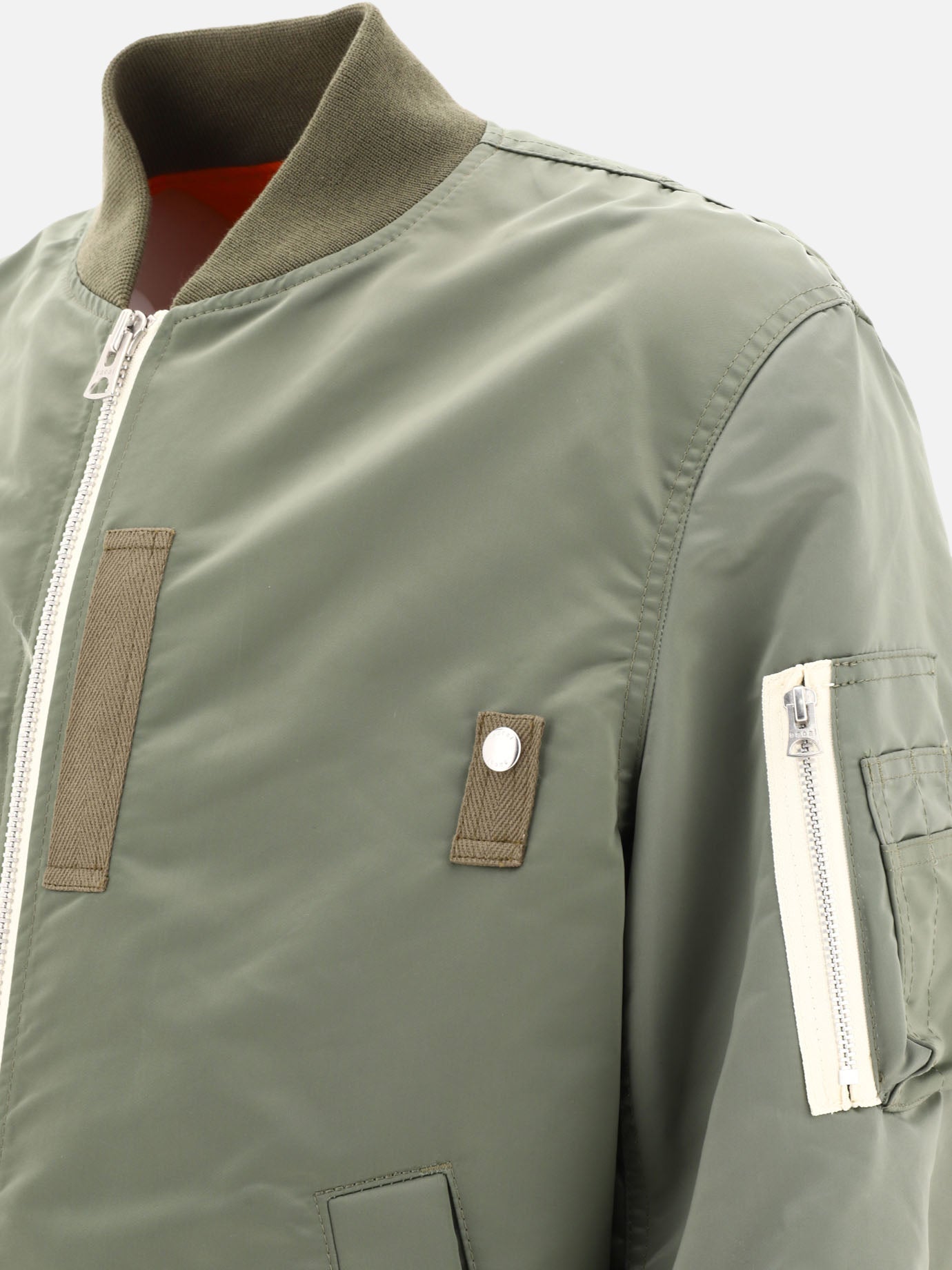 Bomber jackets 100% nylon  Green - Sacai Men | PDP | VIETTI Online Store | Zoom-Modal_4
