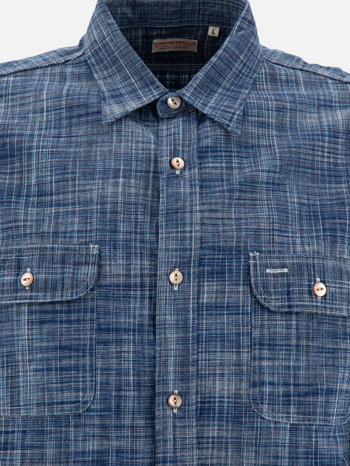 Sugar Cane "Kasuri" shirt Blue