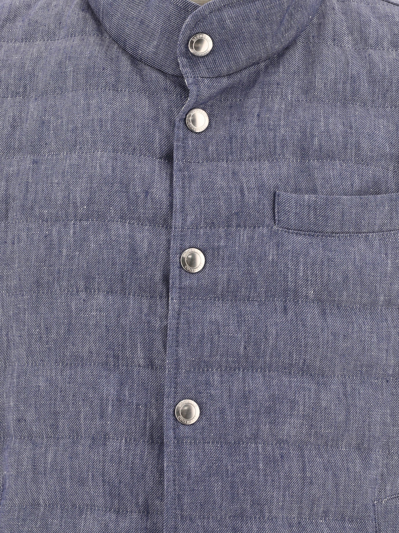 Vest jackets Solid colour  Blue - Brunello Cucinelli Men | PDP | VIETTI Online Store | Zoom-Modal_3
