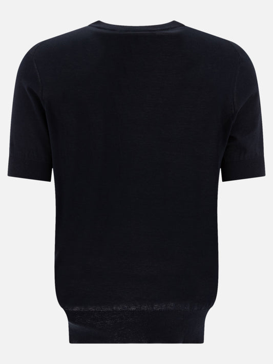 T-shirt girocollo Solid colour  Blu - Brunello Cucinelli Uomo | VIETTI Online Store | 2
