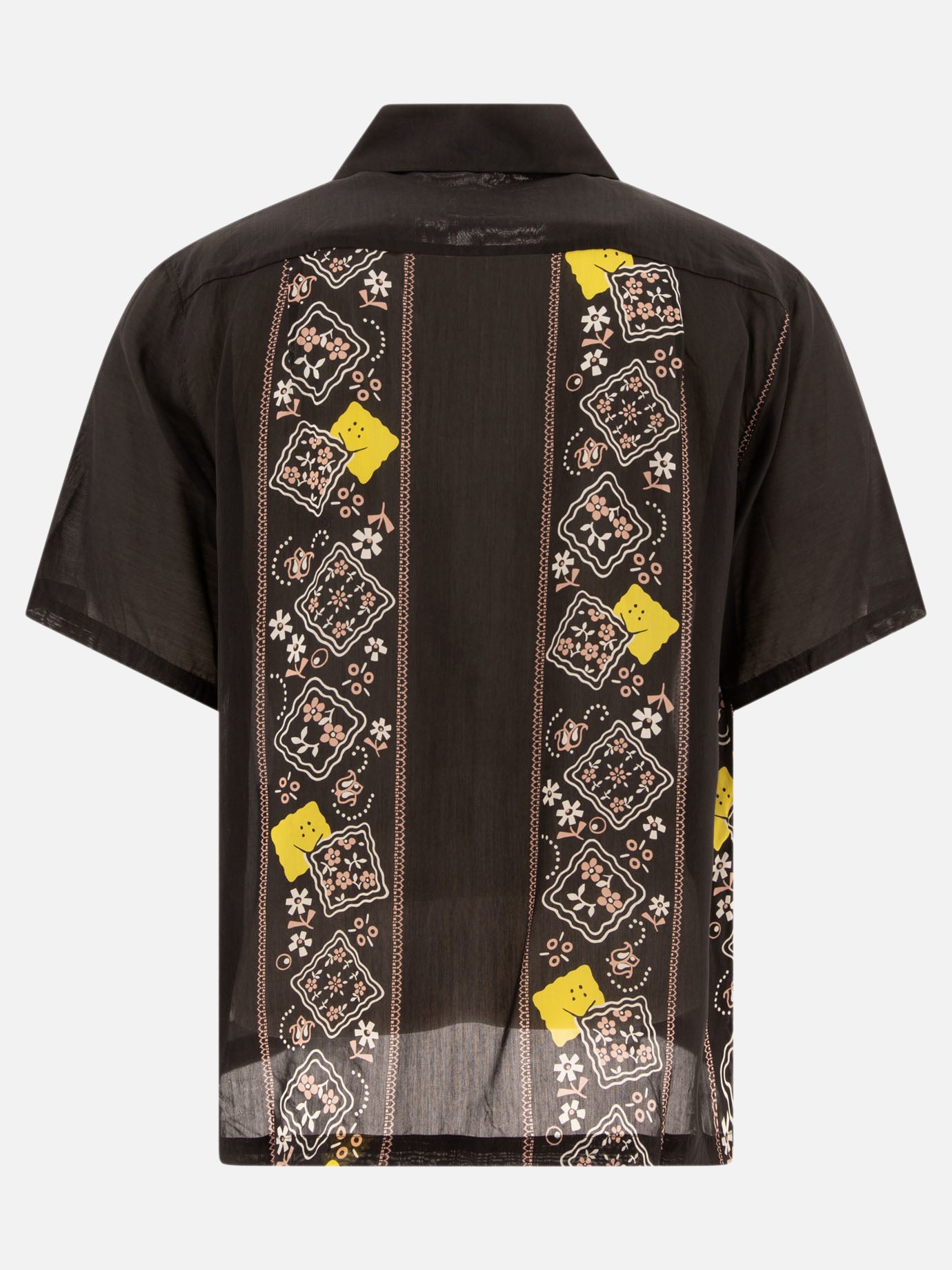 KAPITAL "Gauze Bandana Patchwork" shirt Black