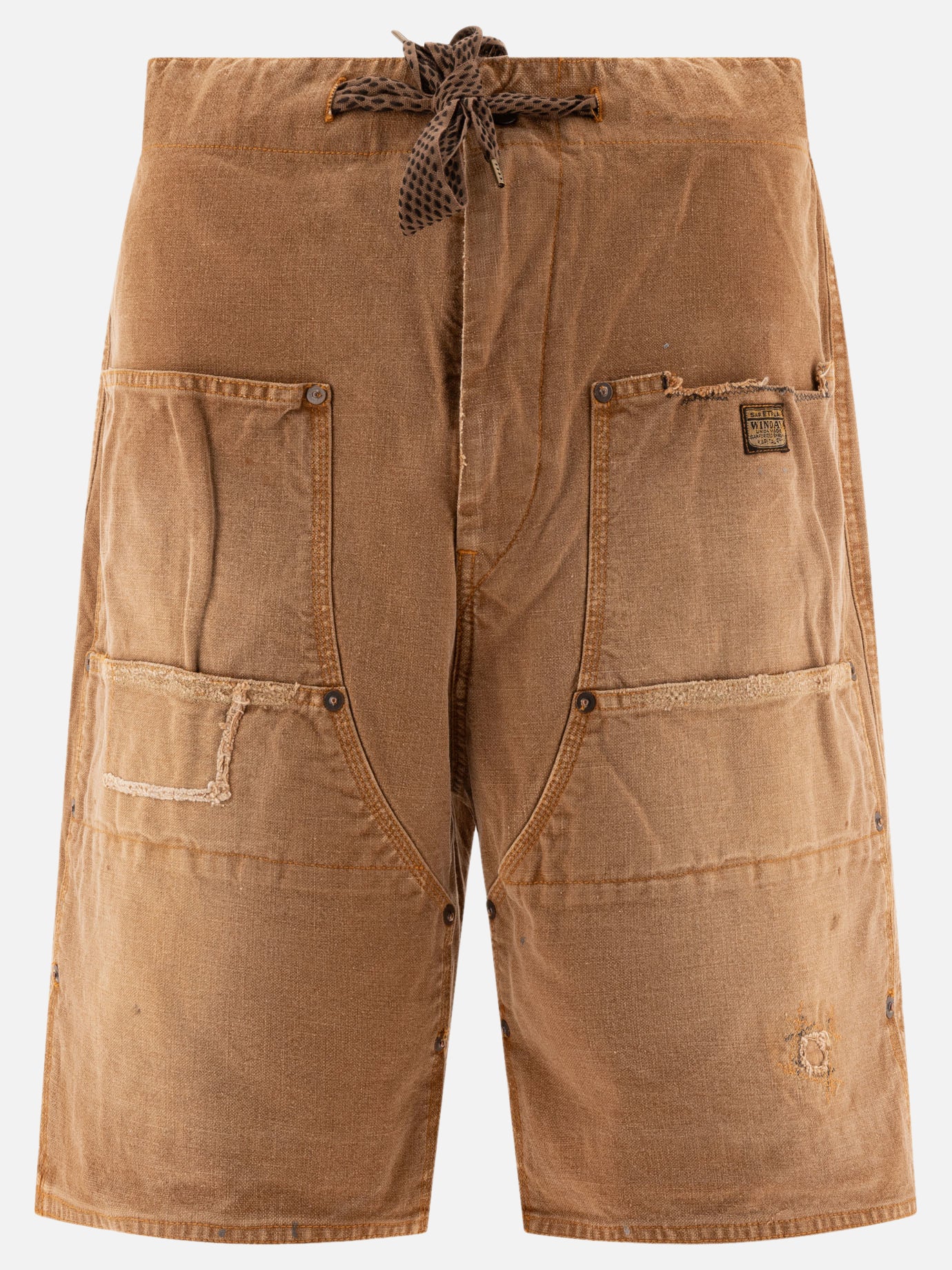 KAPITAL "Farmer Remake" shorts Brown