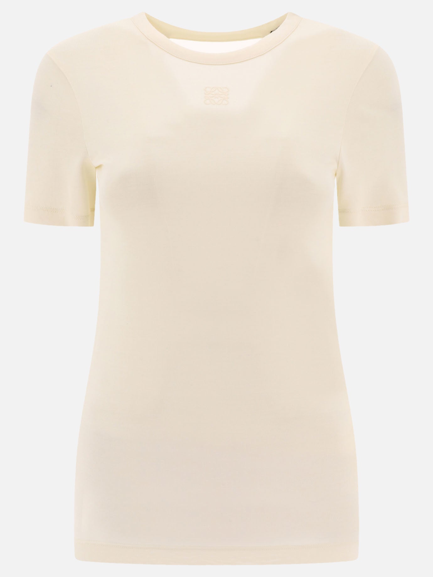 T-shirt girocollo Solid colour  Bianco - Loewe Donna | PDP | VIETTI Online Store | thumbnail