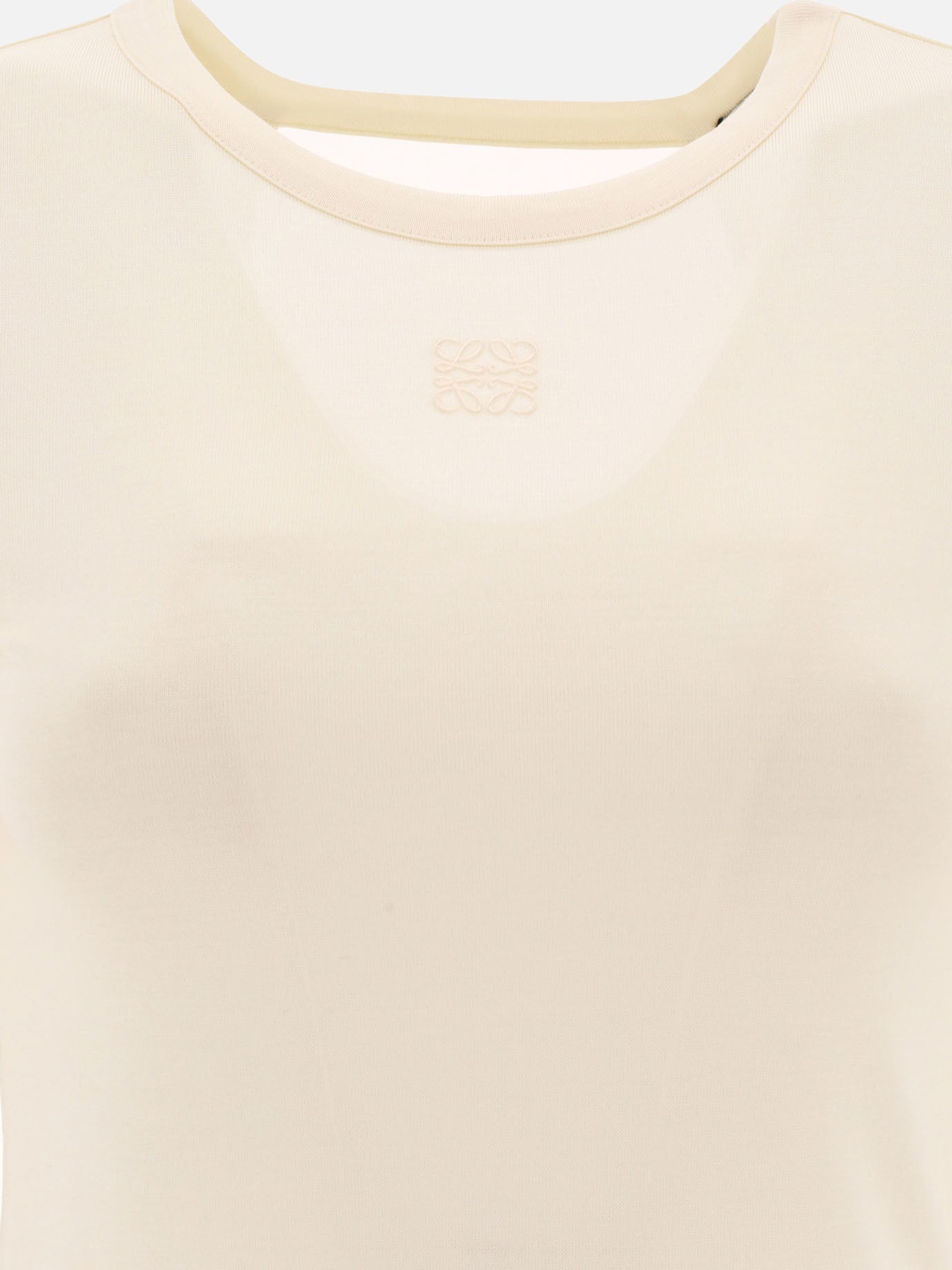 T-shirt girocollo Solid colour  Bianco - Loewe Donna | PDP | VIETTI Online Store | Zoom-Modal_3
